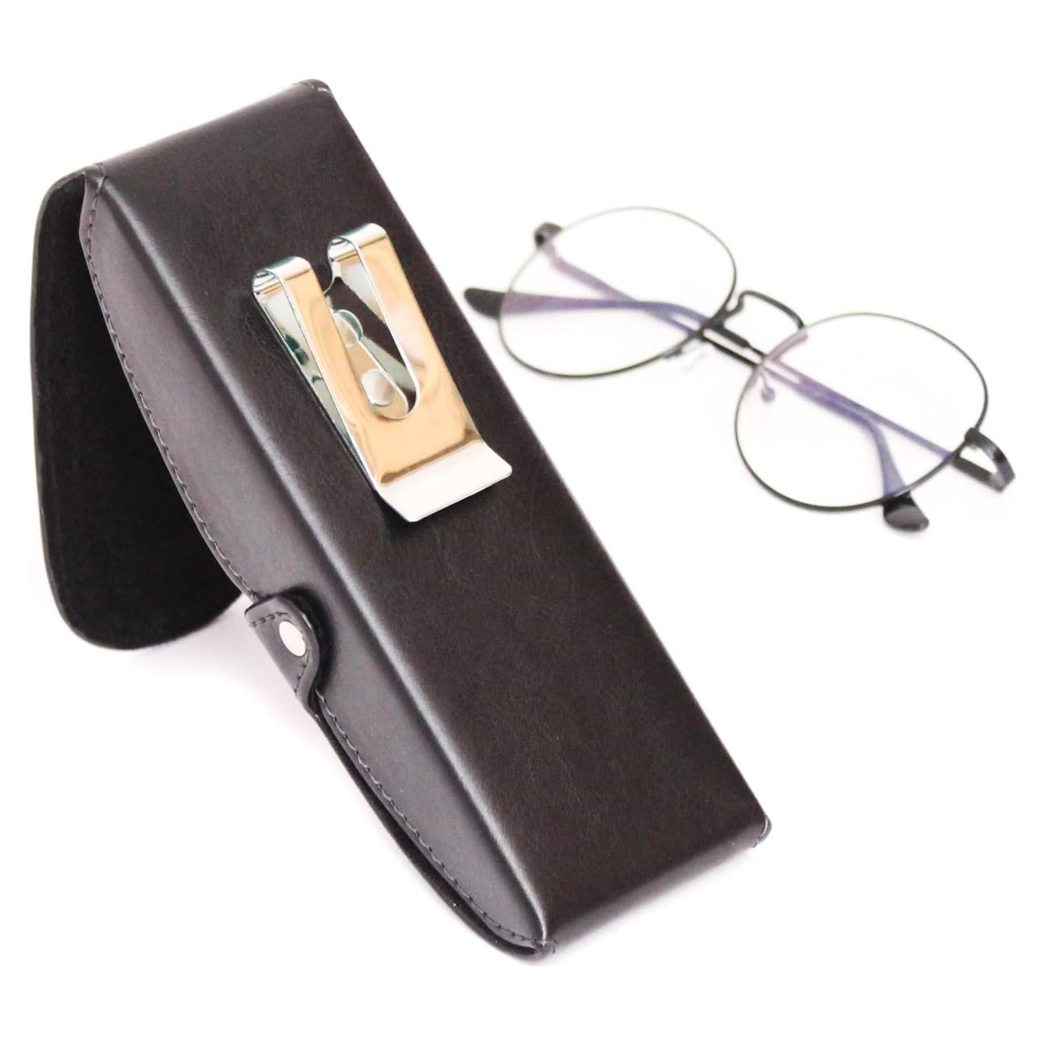 Estuche Duro para Gafas Orsus Negro con Clip para Cinturón