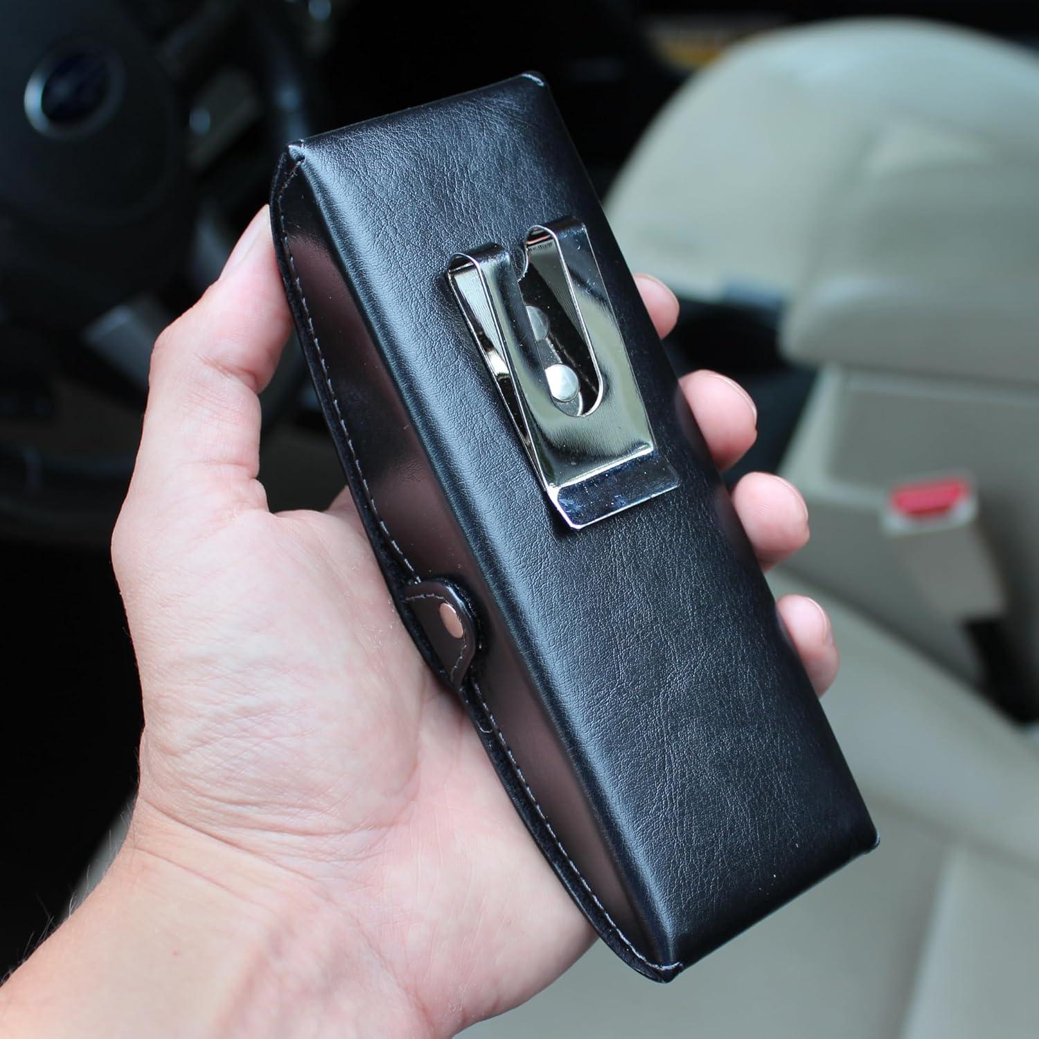 Estuche Duro para Gafas Orsus Negro con Clip para Cinturón