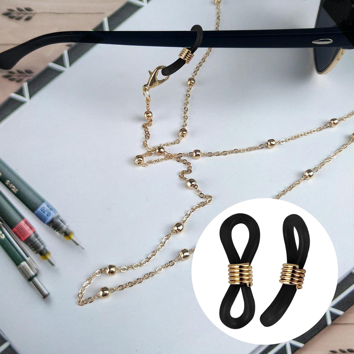 20 Conectores de Silicona para Gafas Kuyaehe Ajustables