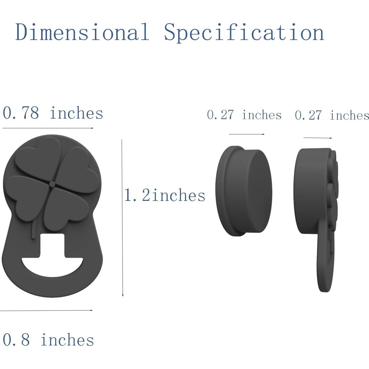 Paquete de 3 Sujetadores Magnéticos para Gafas - Negro