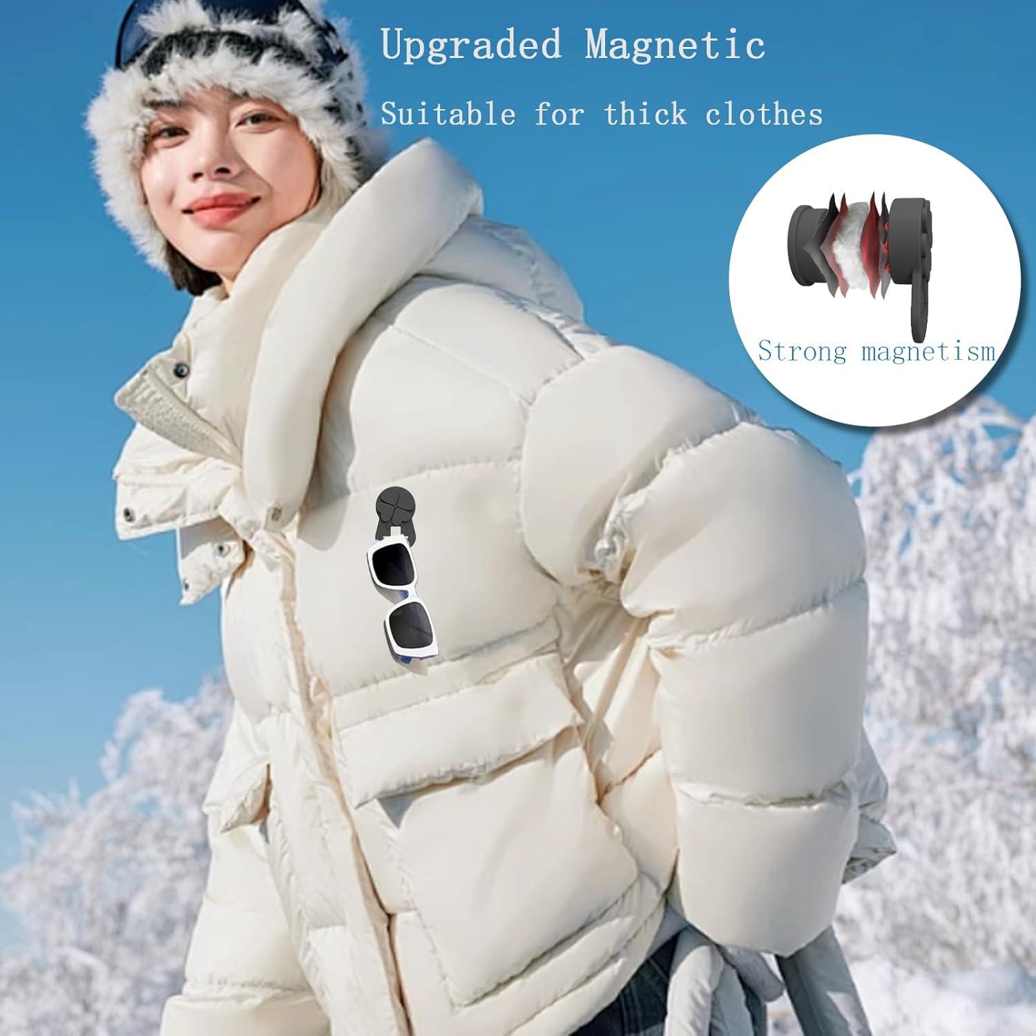 Paquete de 3 Sujetadores Magnéticos para Gafas - Negro