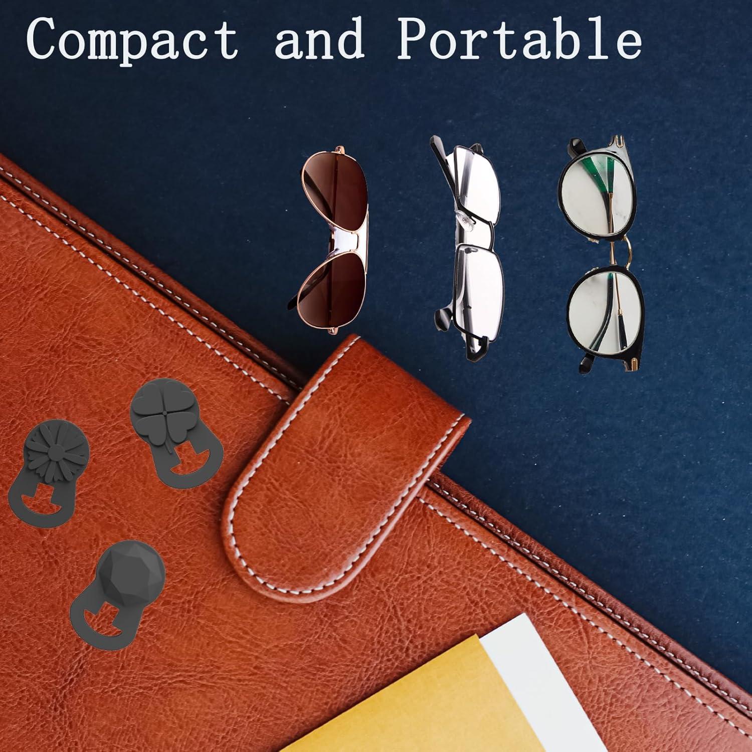 Paquete de 3 Sujetadores Magnéticos para Gafas - Negro