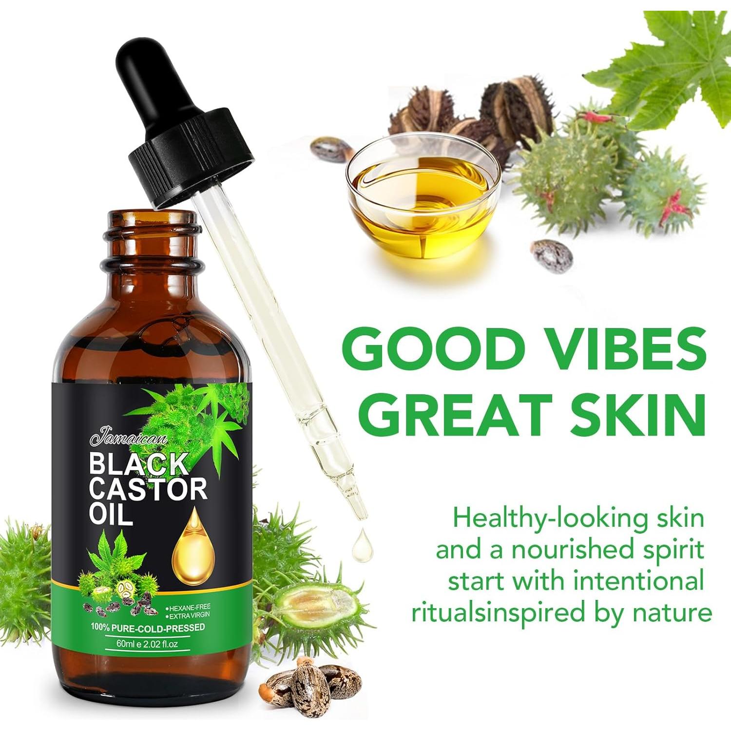 Aceite de Ricino Negro Jamaicano Orgánico 59.87 ml - SHANWU