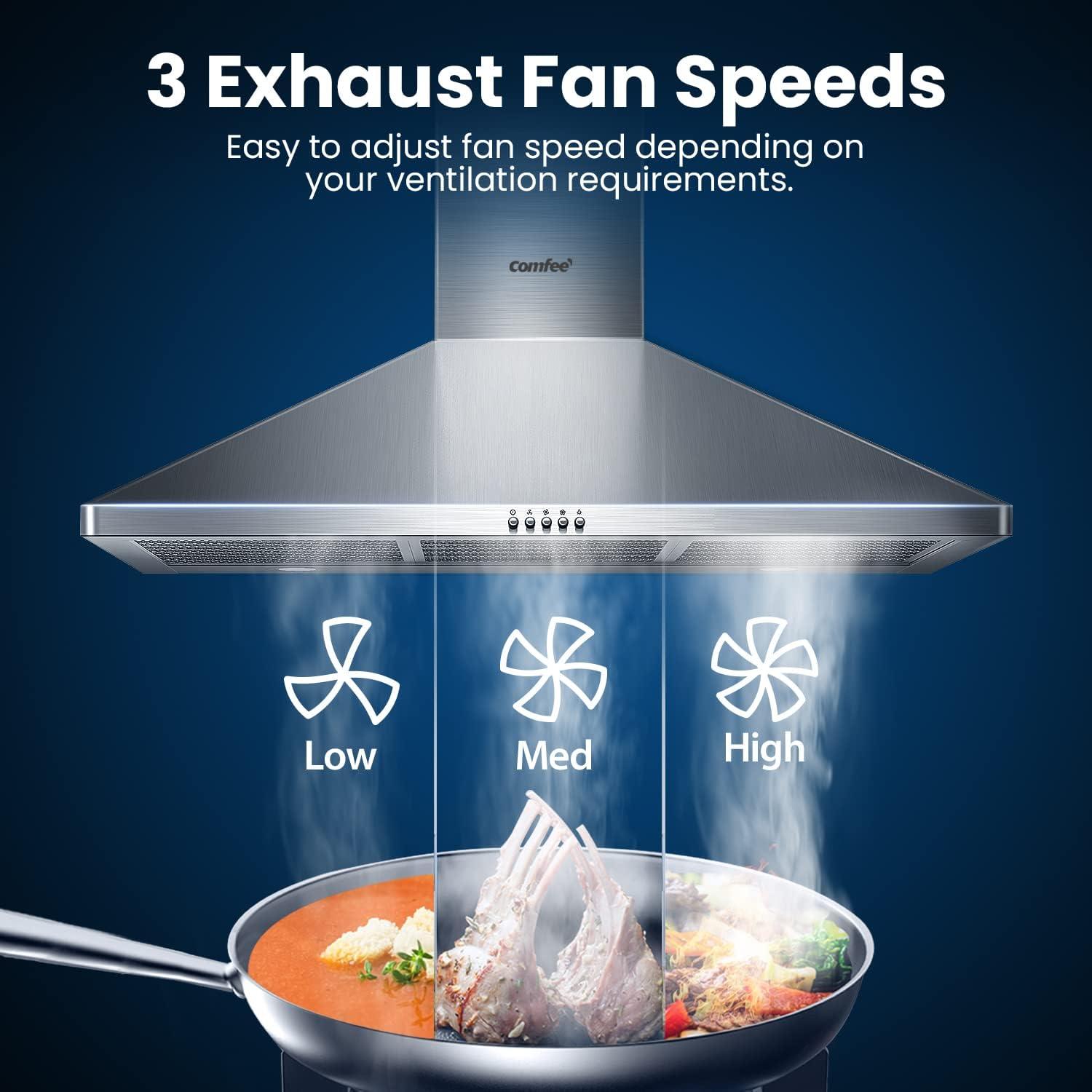 Campana de Pared Comfee CVP36W4AST 90 cm 350 CFM Acero Inoxidable