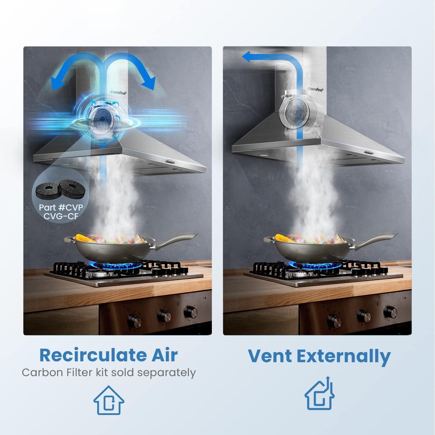 Campana de Pared Comfee CVP36W4AST 90 cm 350 CFM Acero Inoxidable