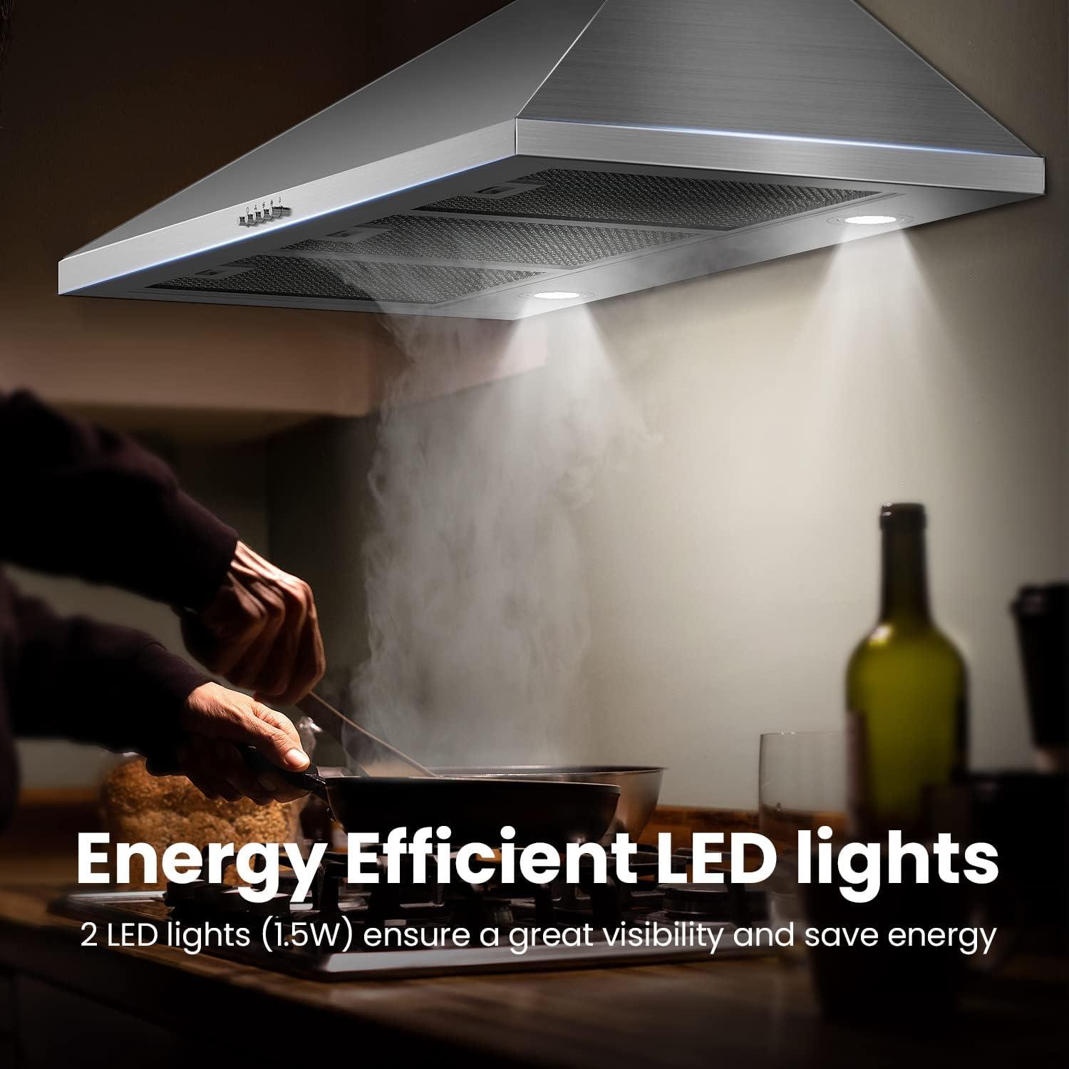 Campana de Pared Comfee CVP36W4AST 90 cm 350 CFM Acero Inoxidable