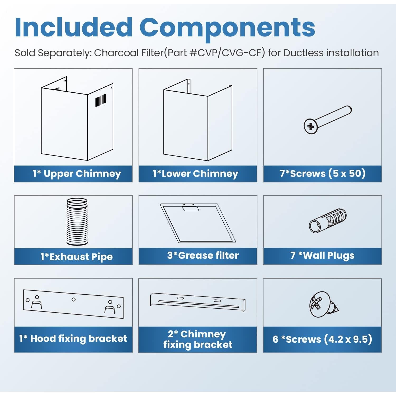 Campana de Pared Comfee CVP36W4AST 90 cm 350 CFM Acero Inoxidable