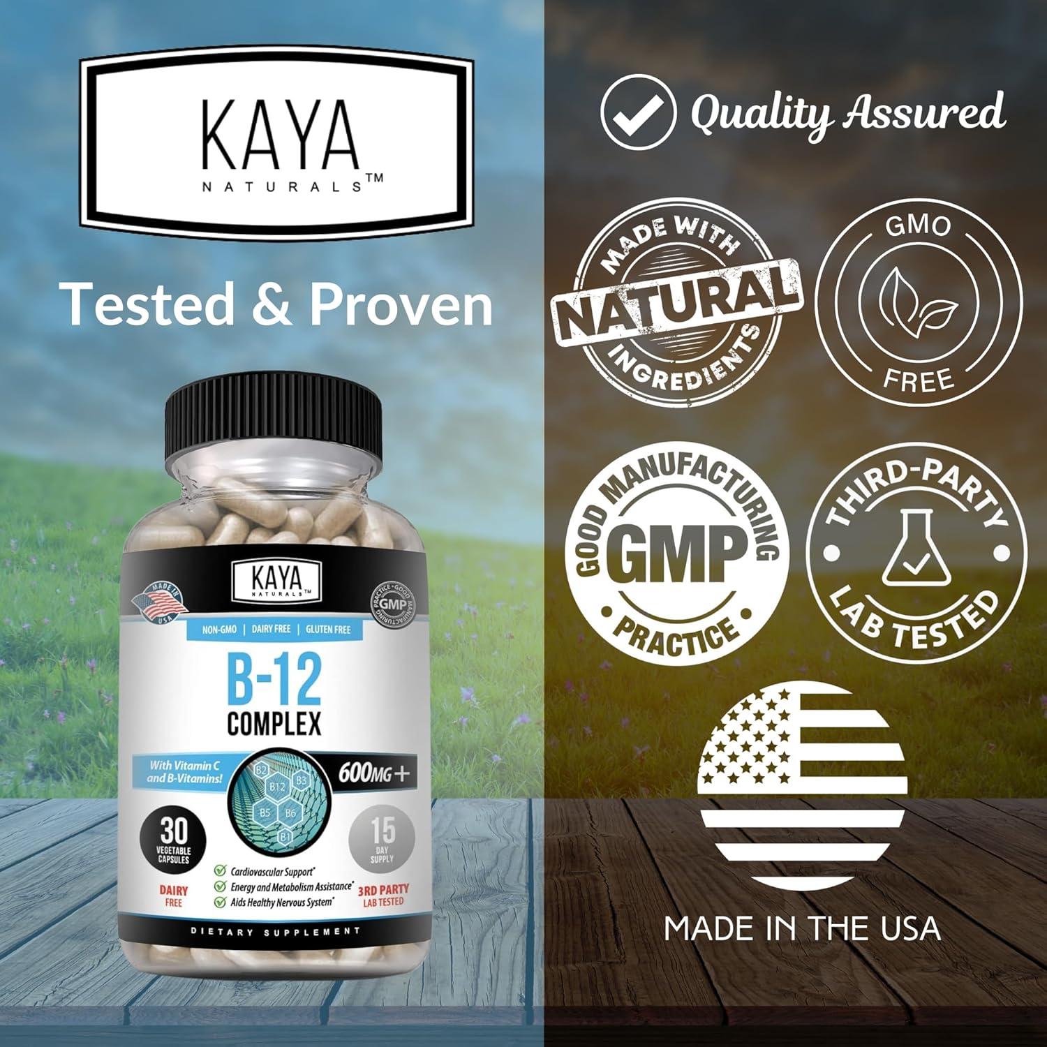 Kaya Naturals Complejo B-12 Multivitamínico 30 Cápsulas