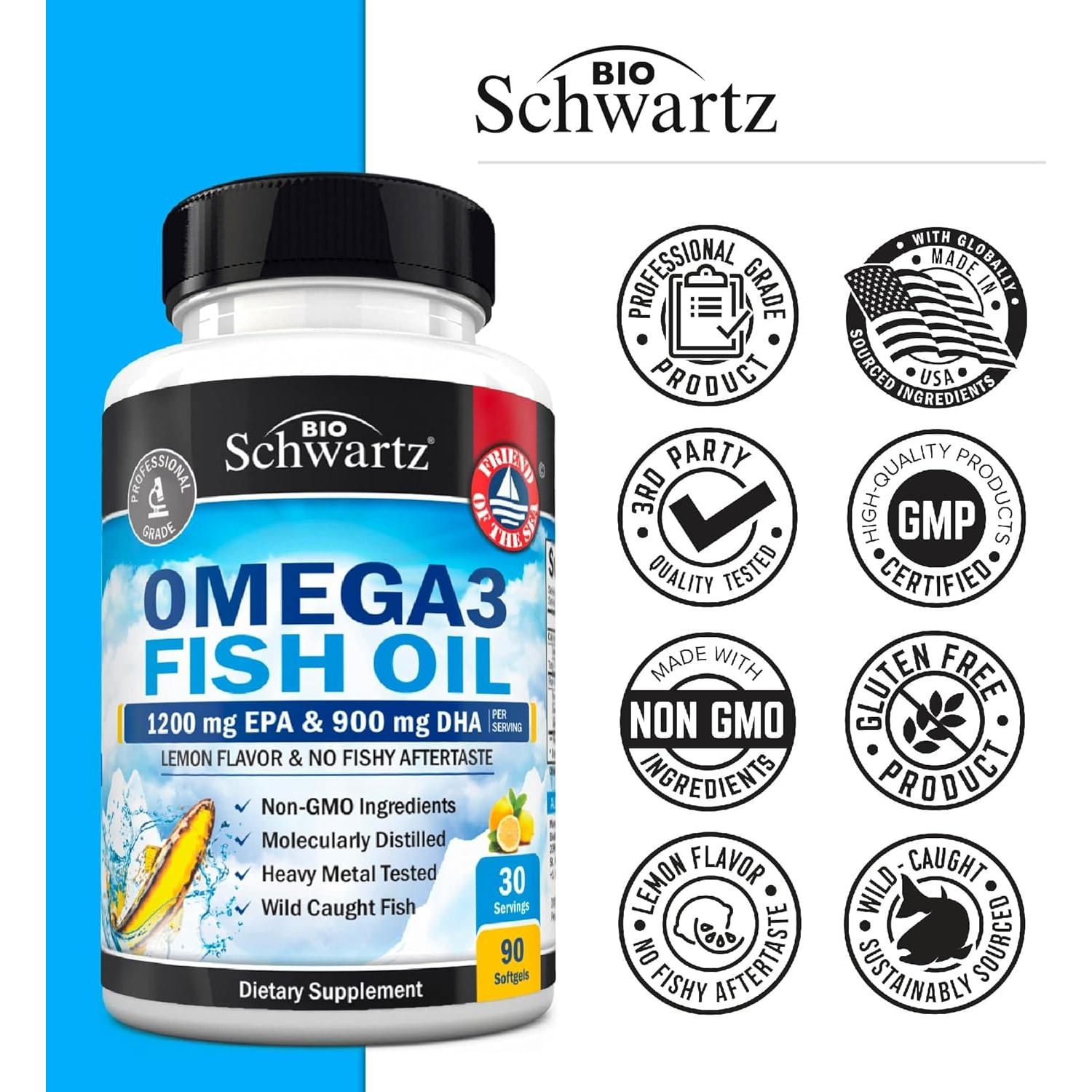 Suplemento Omega 3 BioSchwartz 2250mg - 90 Cápsulas Blandas