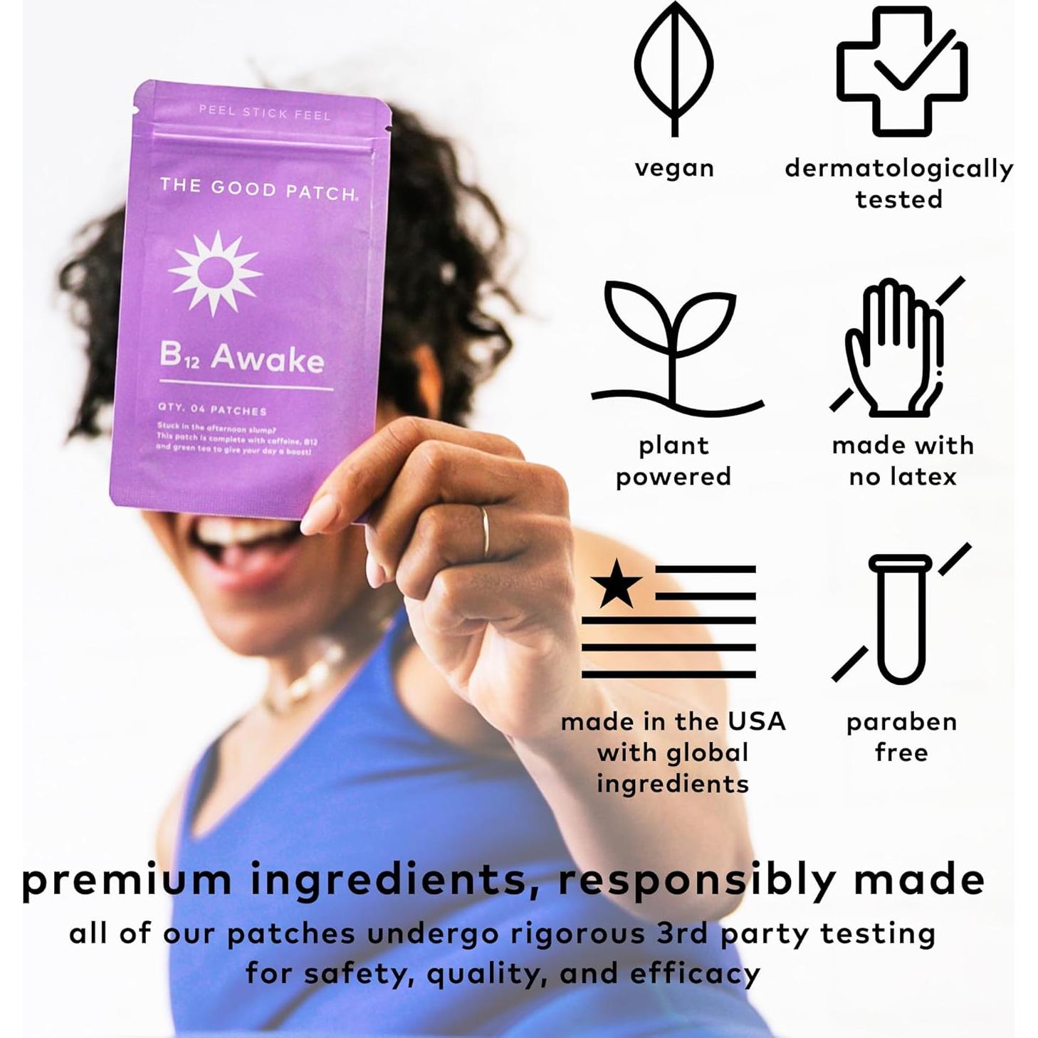 Parche Energizante B12 Awake The Good Patch - 8 Parches Naturales