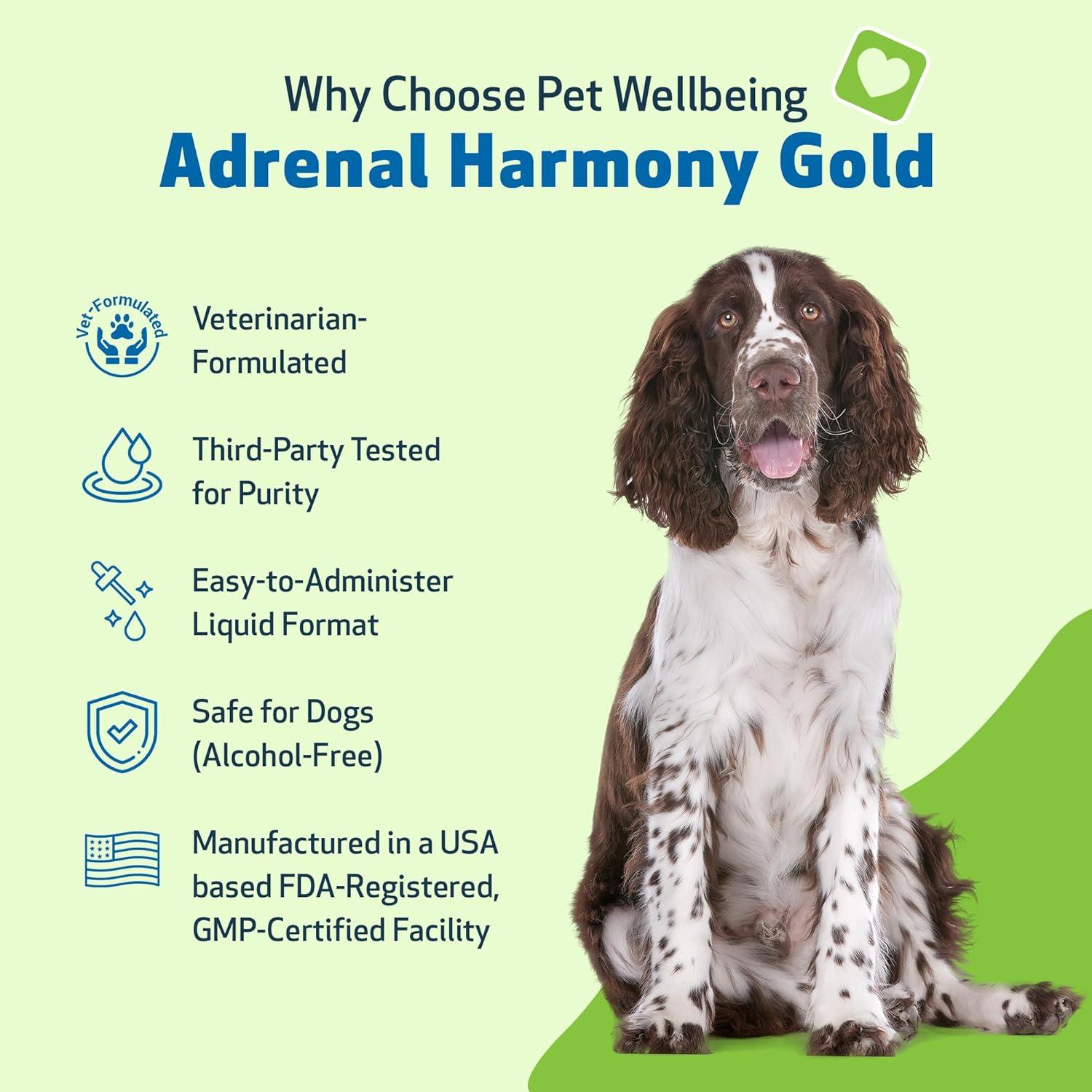 Suplemento Herbal Adrenal Harmony Gold Pet Wellbeing 59 ml