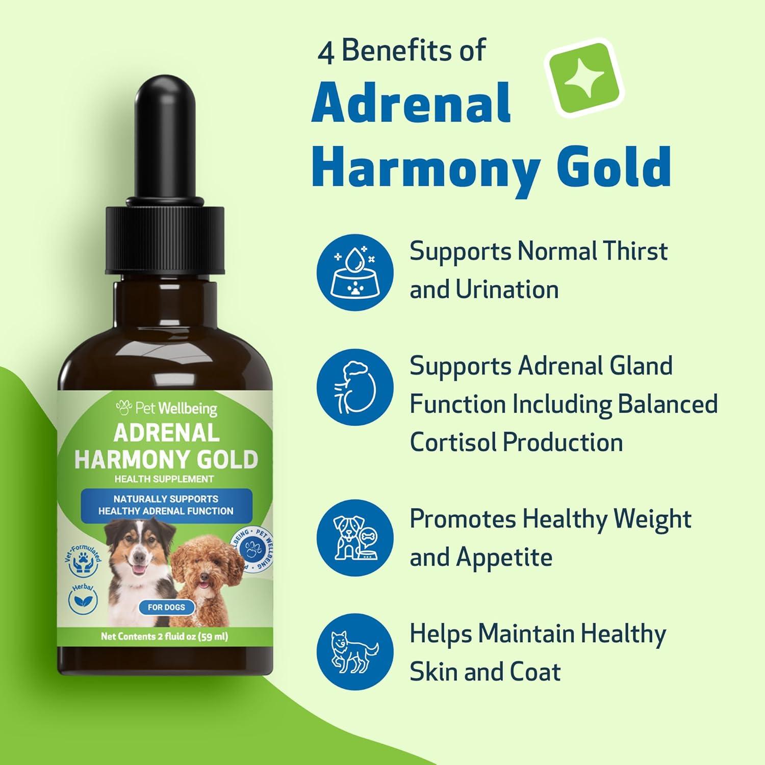 Suplemento Herbal Adrenal Harmony Gold Pet Wellbeing 59 ml