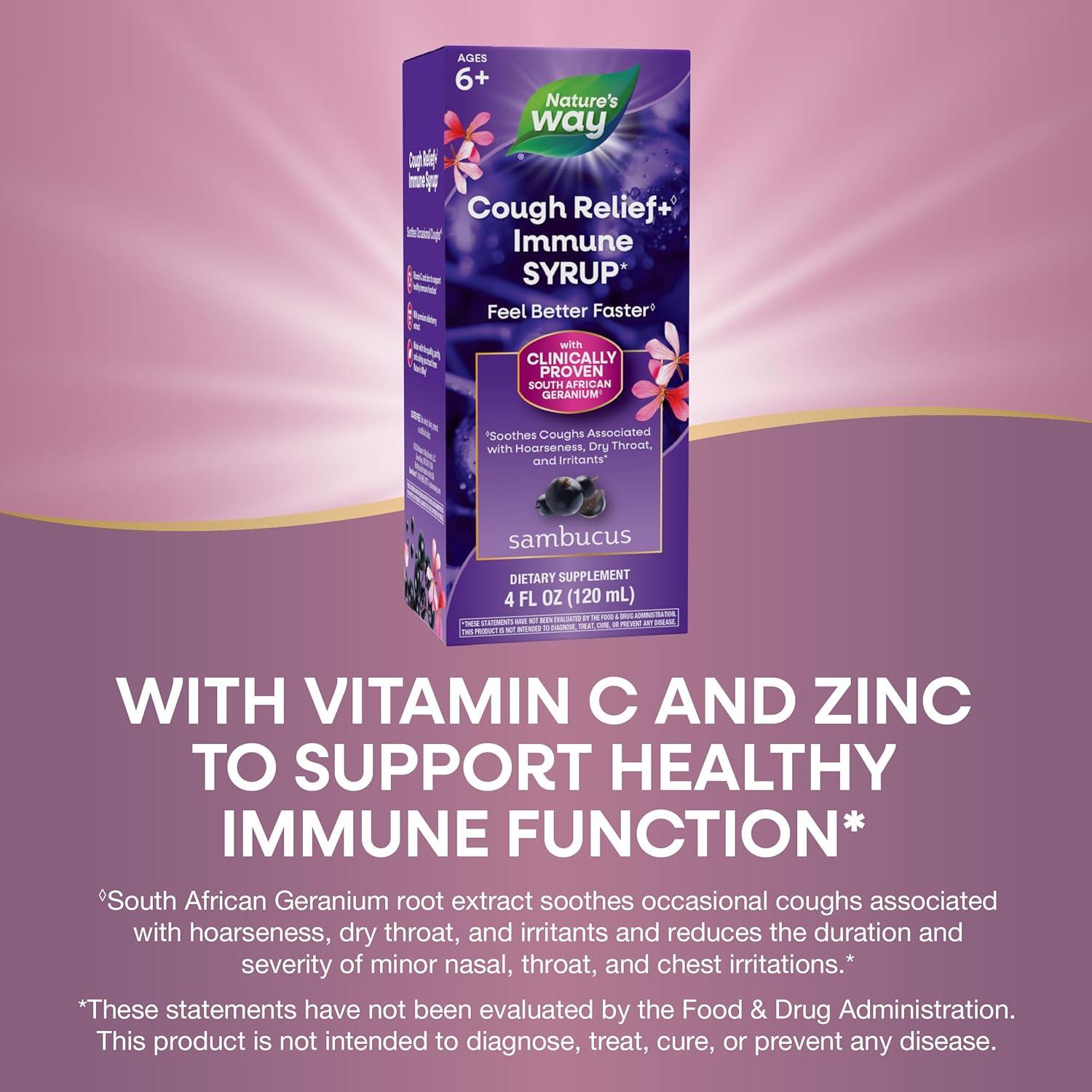 Jarabe Sambucus para la Tos Nature's Way 118 ml Inmunológico