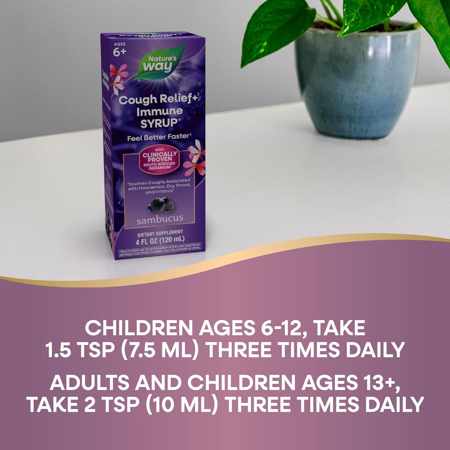 Jarabe Sambucus para la Tos Nature's Way 118 ml Inmunológico