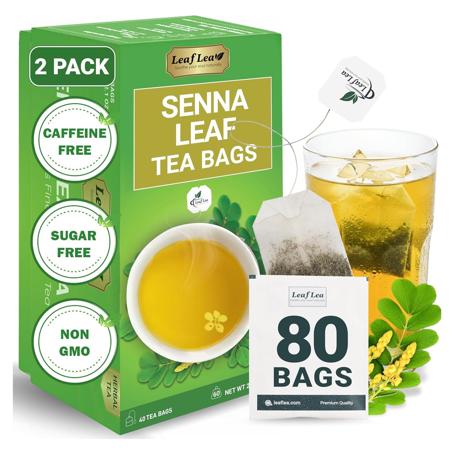 Té de Hoja de Senna LeafLea - 80 Bolsitas Laxante Natural