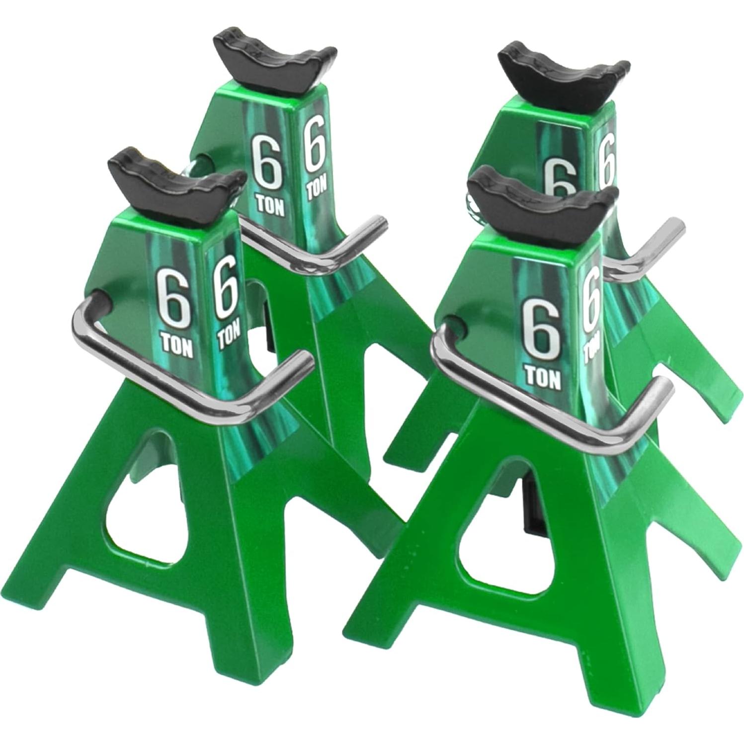 4 Soportes de Juguete RC Vgoohobby Metal Simulación Verde