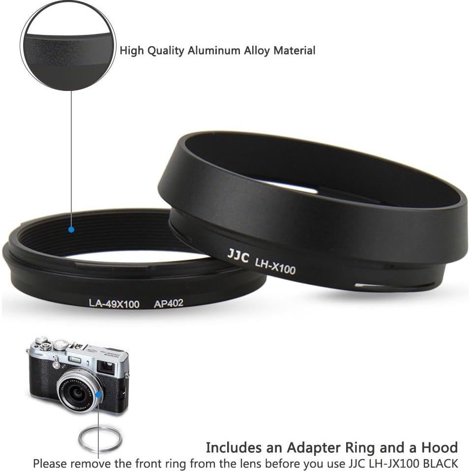 Capucha de lente JJC LH-X100 para Fujifilm X100VI/V/F/T/S - Negro