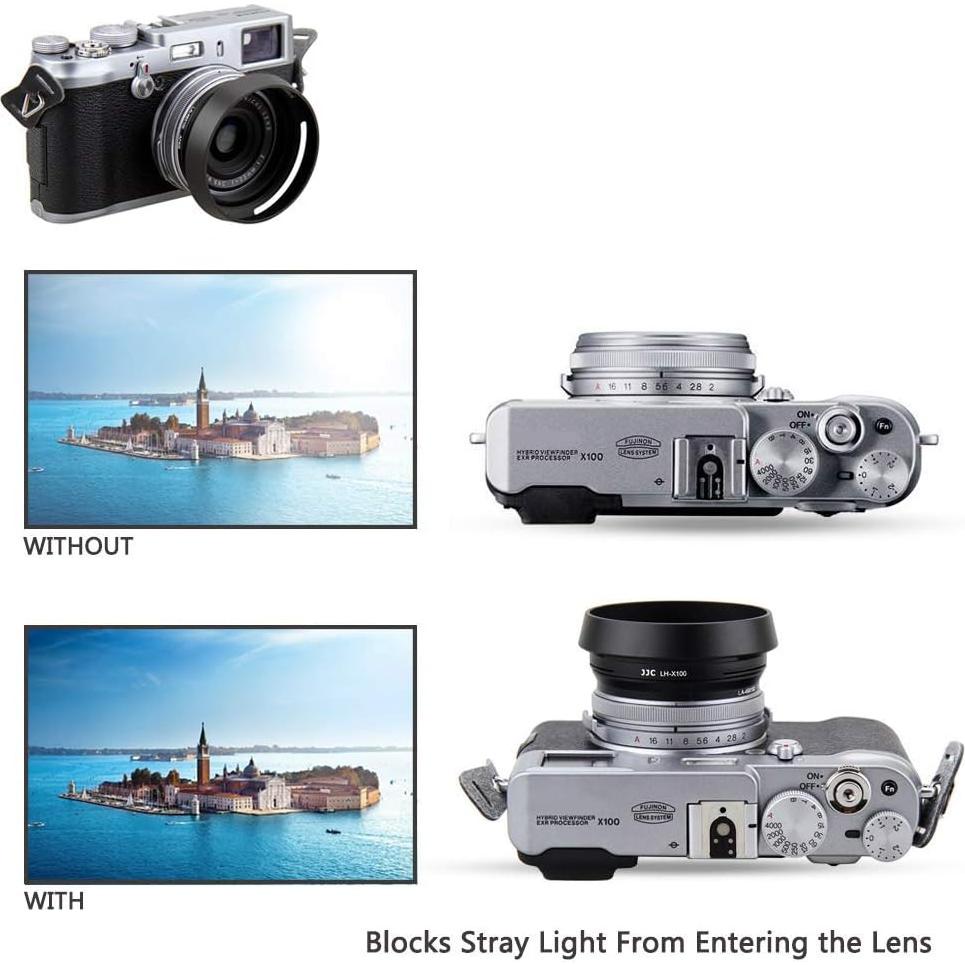 Capucha de lente JJC LH-X100 para Fujifilm X100VI/V/F/T/S - Negro