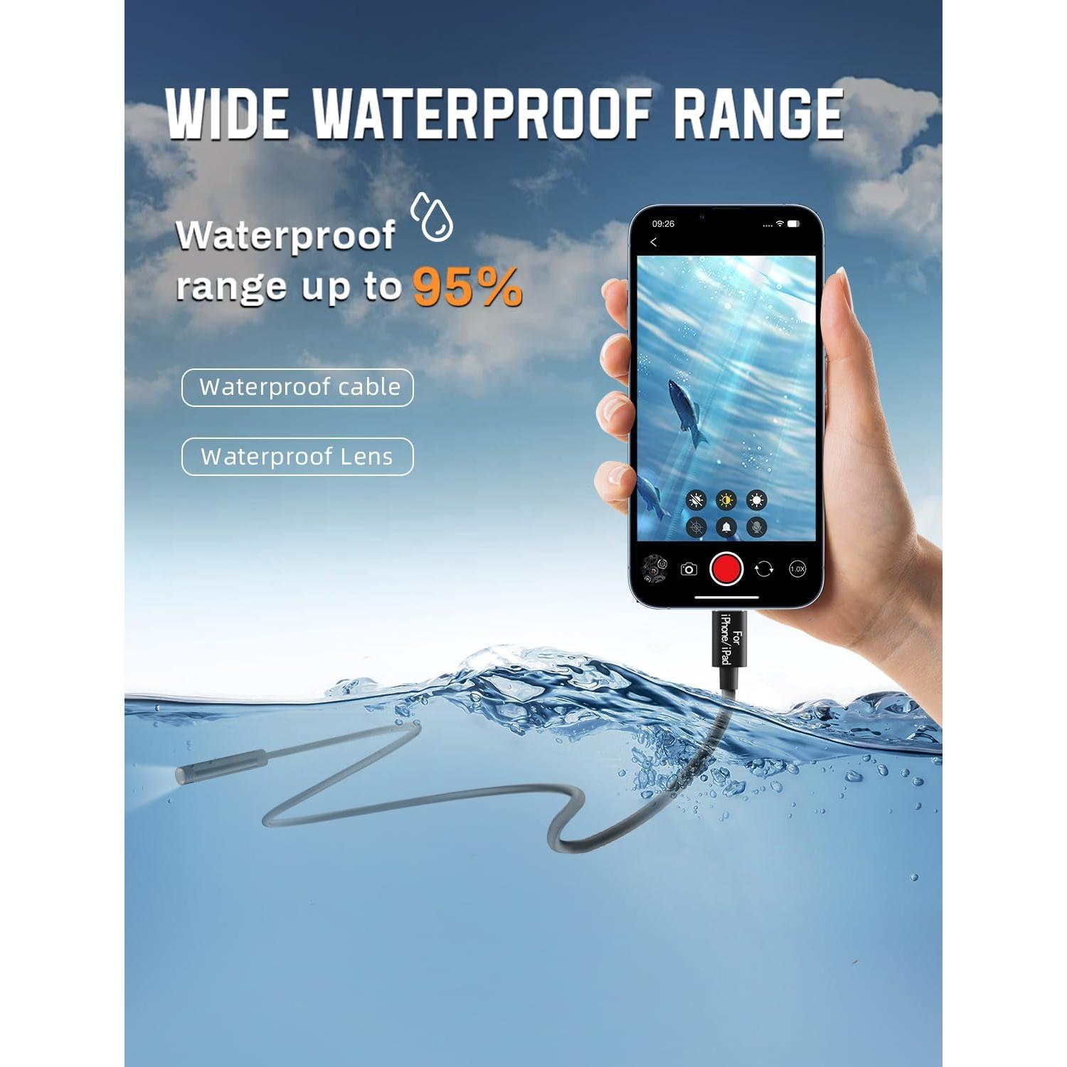 Cámara Endoscopio HD 1920P ZOIOT 1.8m IP67 7.9mm