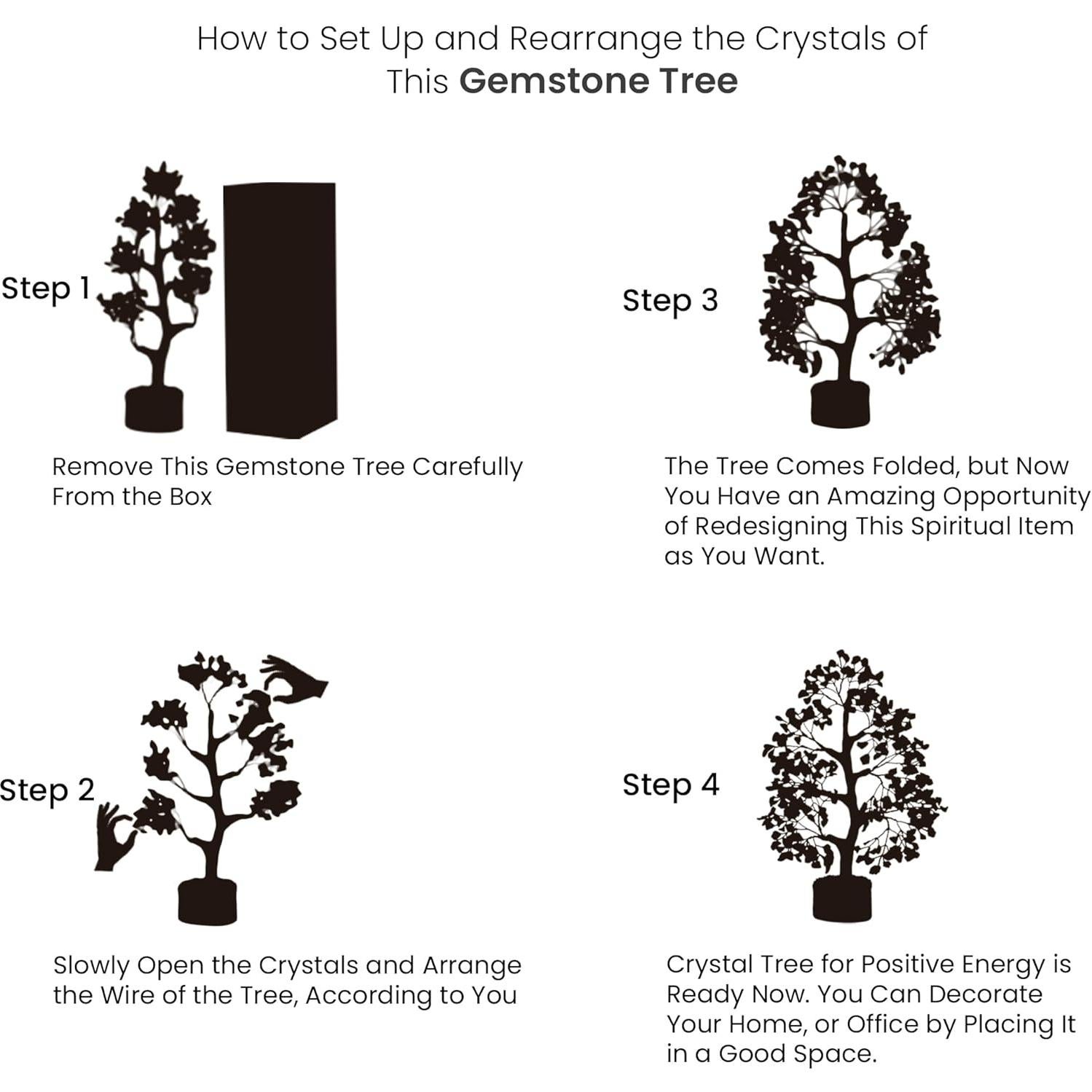 Árbol de Dinero de Amatista PYOR - Decoración Espiritual 26 cm