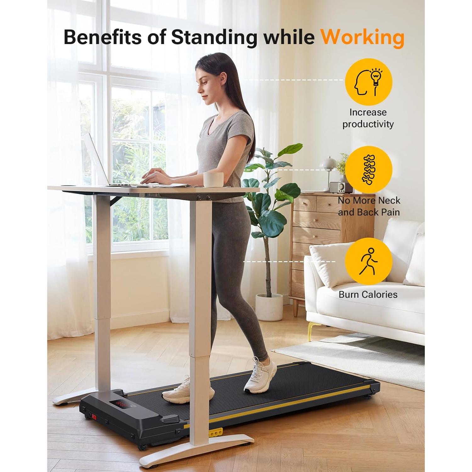 Caminadora UREVO URTM026 Bajo Escritorio 120 Kg Control Remoto