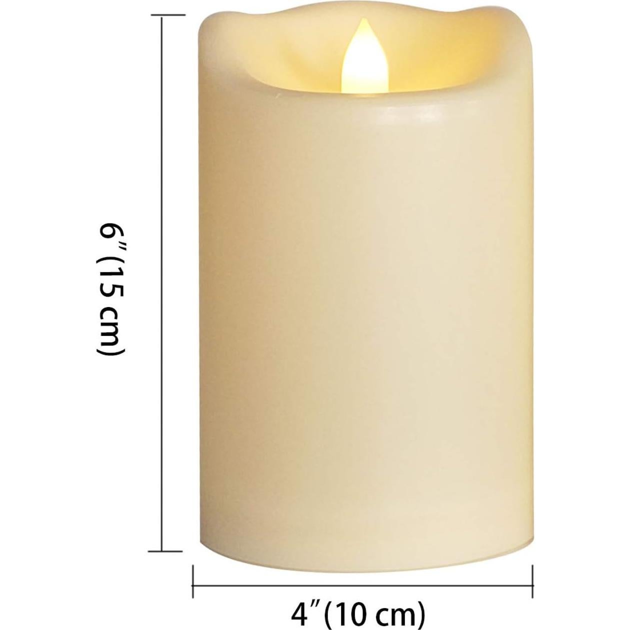 Vela LED sin llama Jingtech 10.16x15.24 cm con Control Remoto