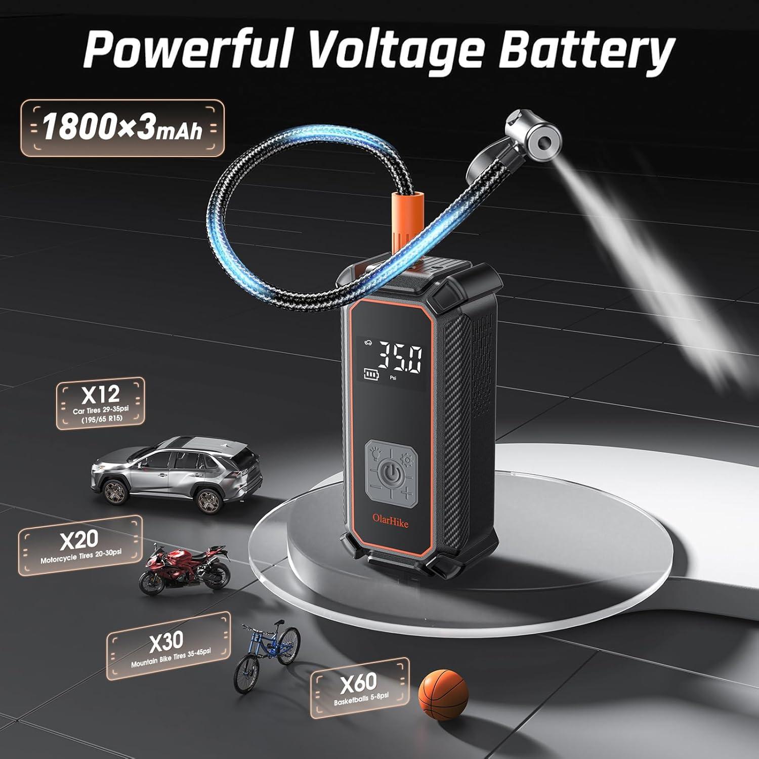 Compresor de Aire OlarHike TIC3V301 Portátil 150PSI