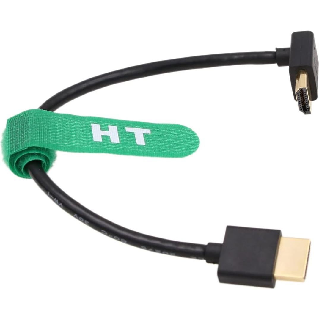 Cable HDMI 2.1 8K 4K 25cm HangTon Connect Ángulo Descendente