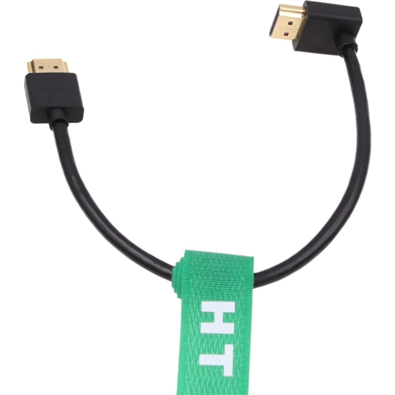 Cable HDMI 2.1 8K 4K 25cm HangTon Connect Ángulo Descendente