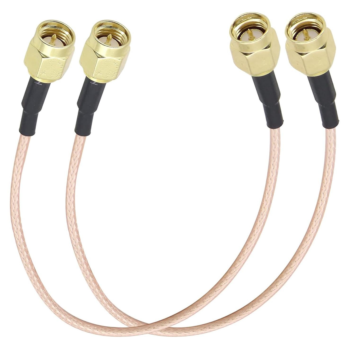 Cable Coaxial SMA Macho a Macho RG316 20cm - 2 Pack