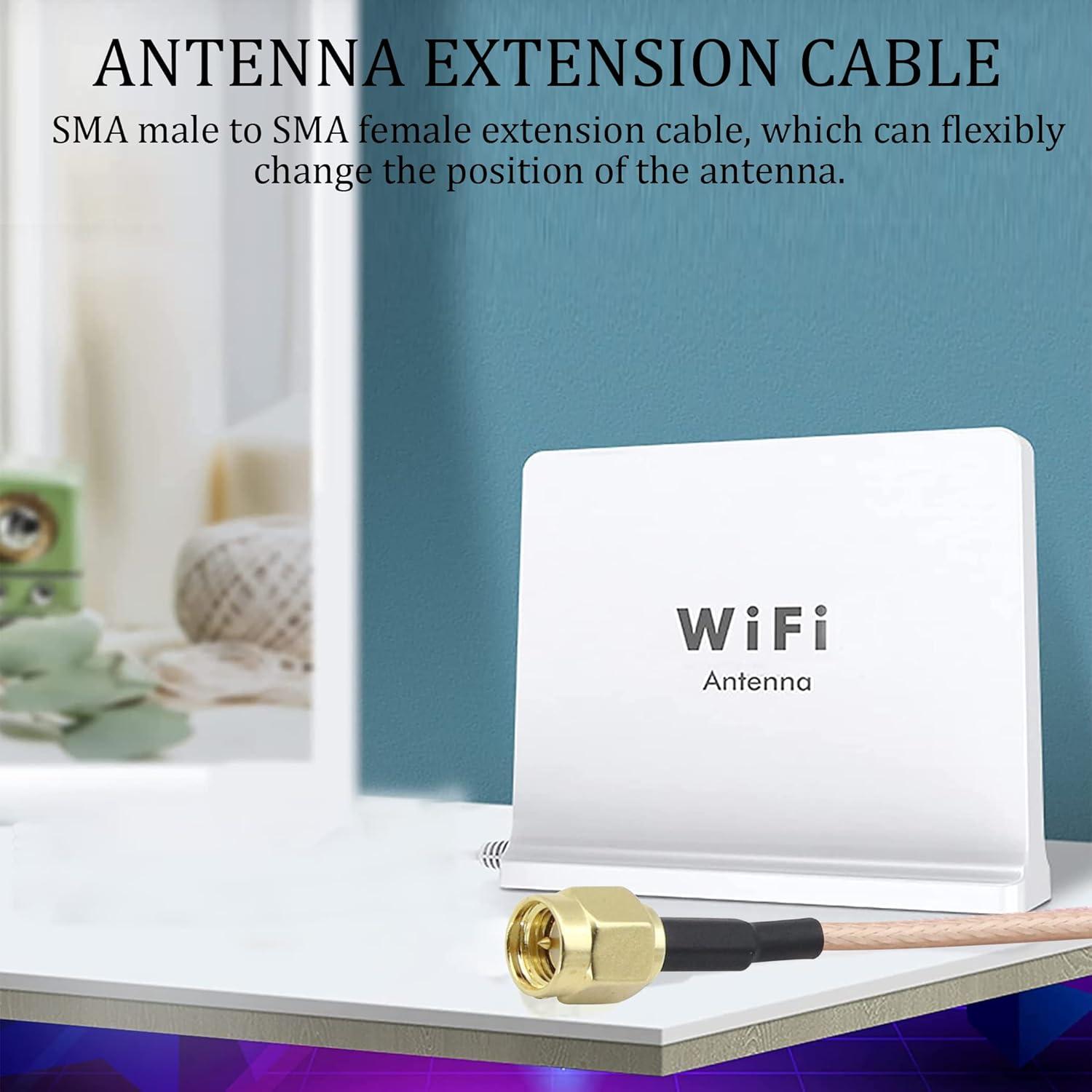 Cable Coaxial SMA Macho a Macho RG316 20cm - 2 Pack