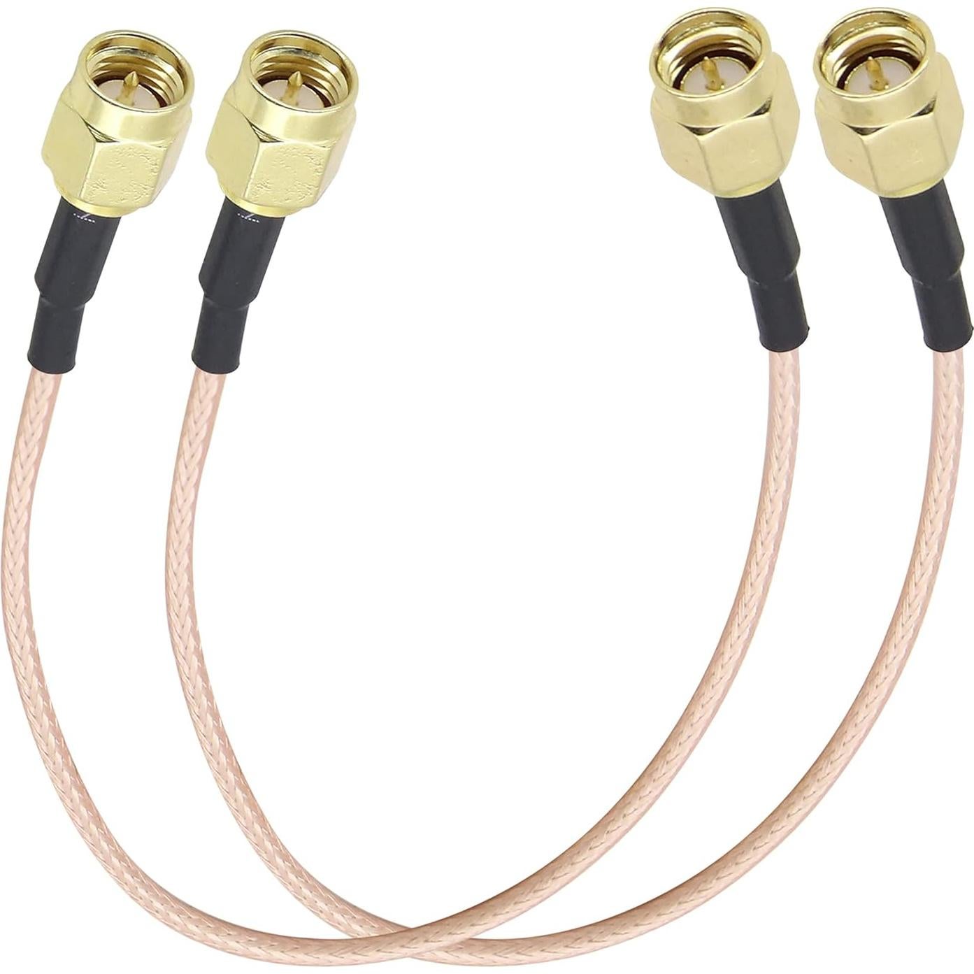 Cable Coaxial SMA Macho a Macho RG316 20cm - 2 Pack