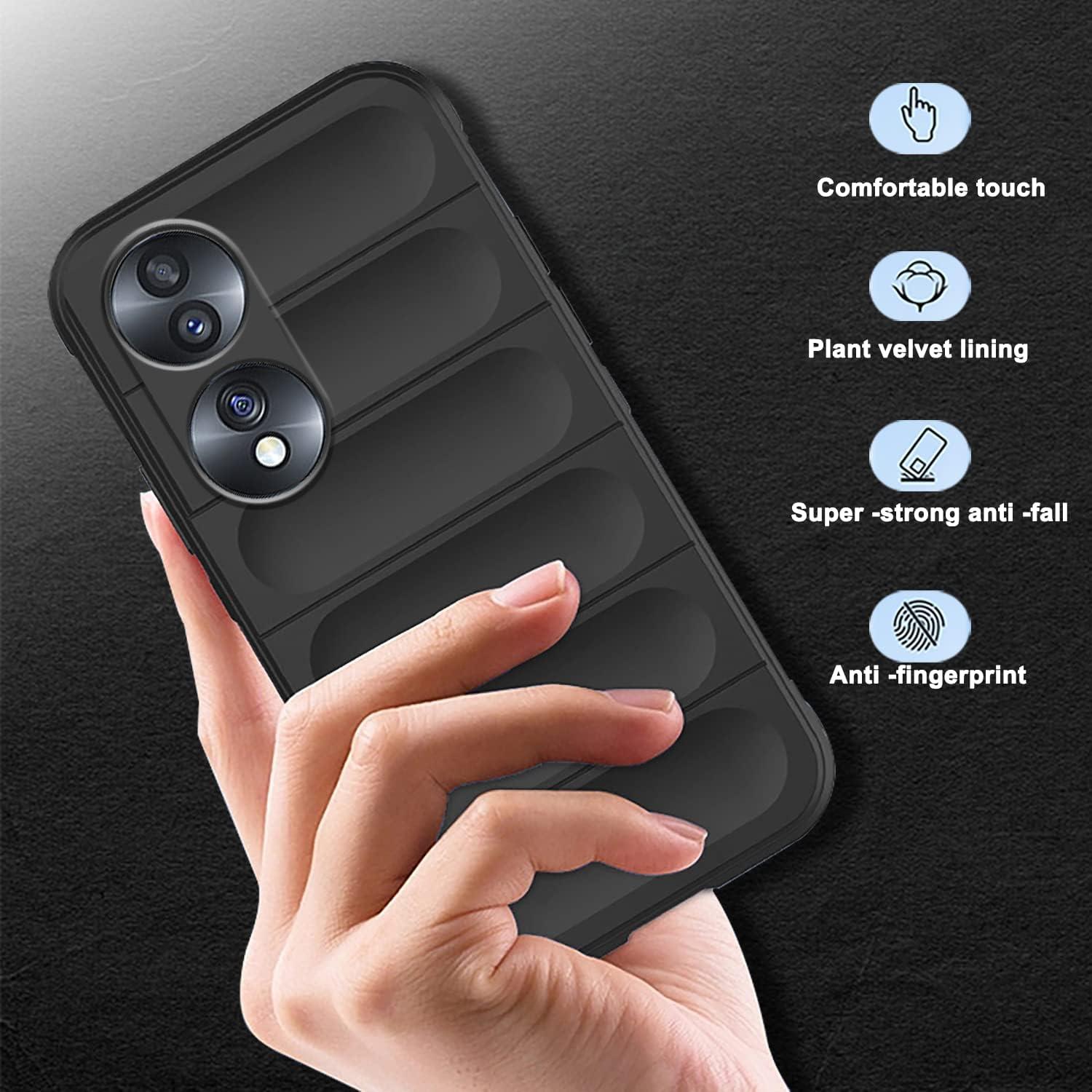 Funda Honor 70 Wousunly Silicona TPU Anticaída Negra