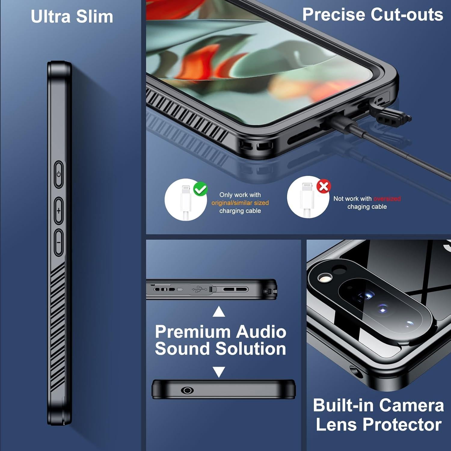 Funda Impermeable SPIDERCASE para Google Pixel 9 Pro XL 6.8"