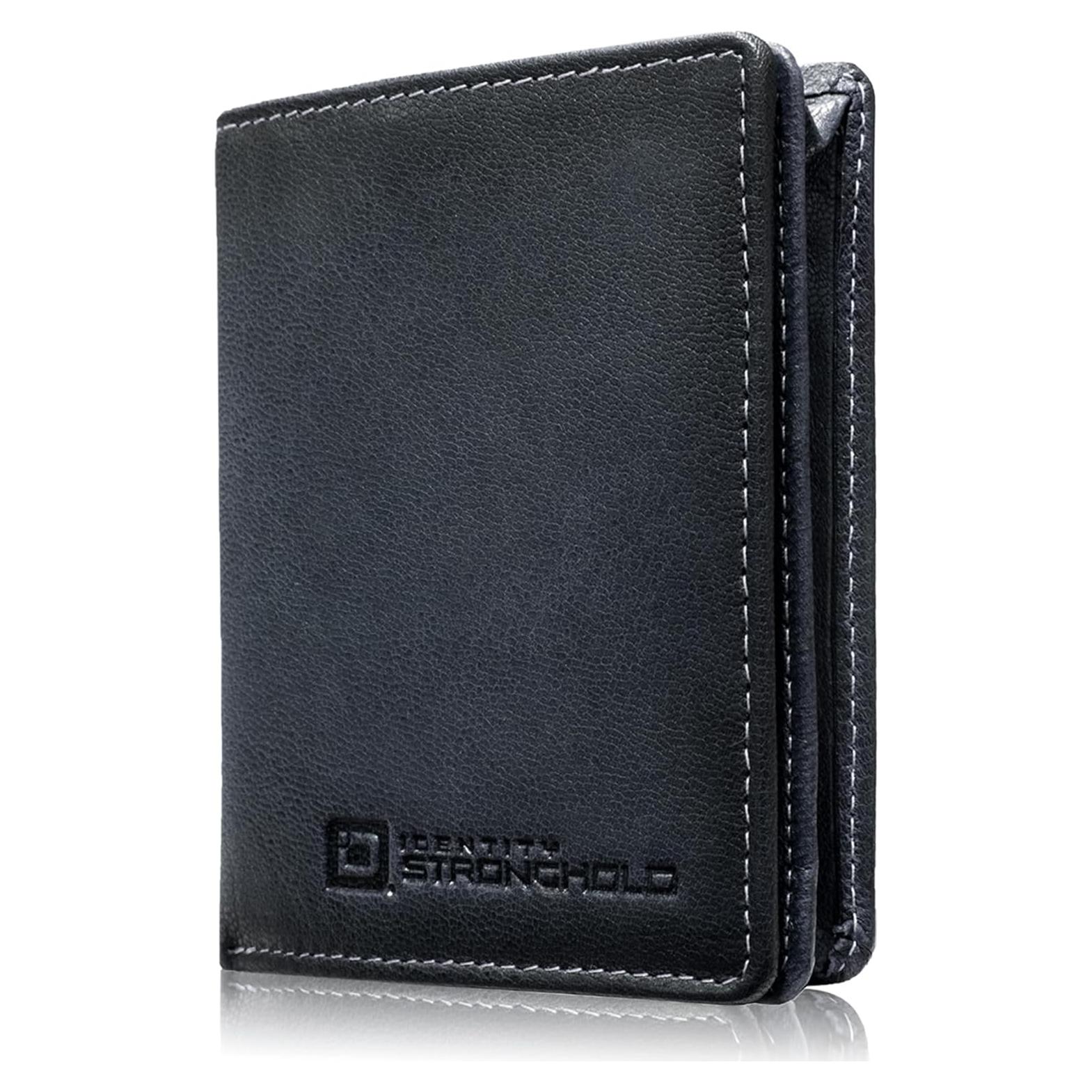 Billetera Bifold ID Stronghold RFID Negra - 25 Tarjetas