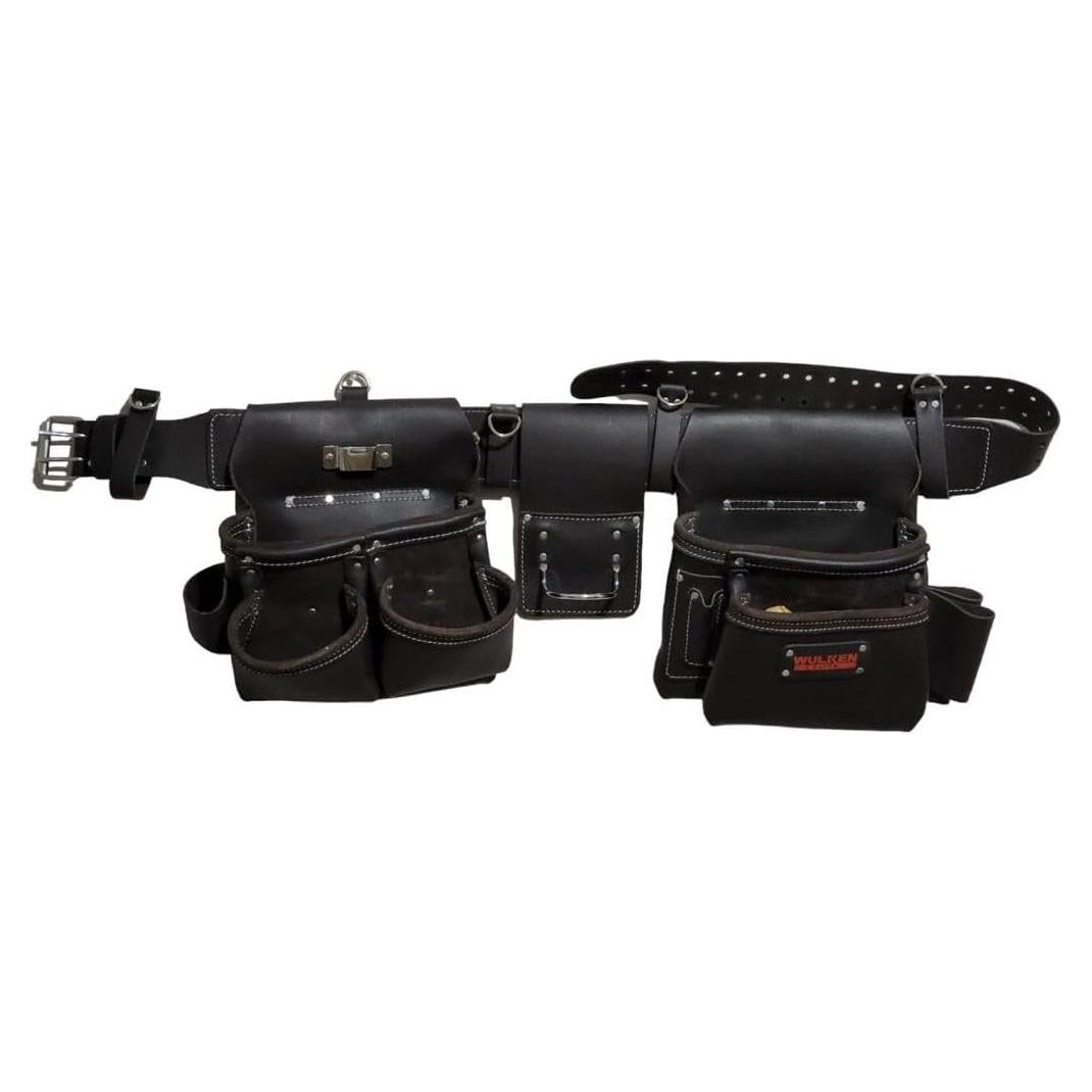 Bolsa de Herramientas de Cuero Supremo 11 Bolsillos Negra