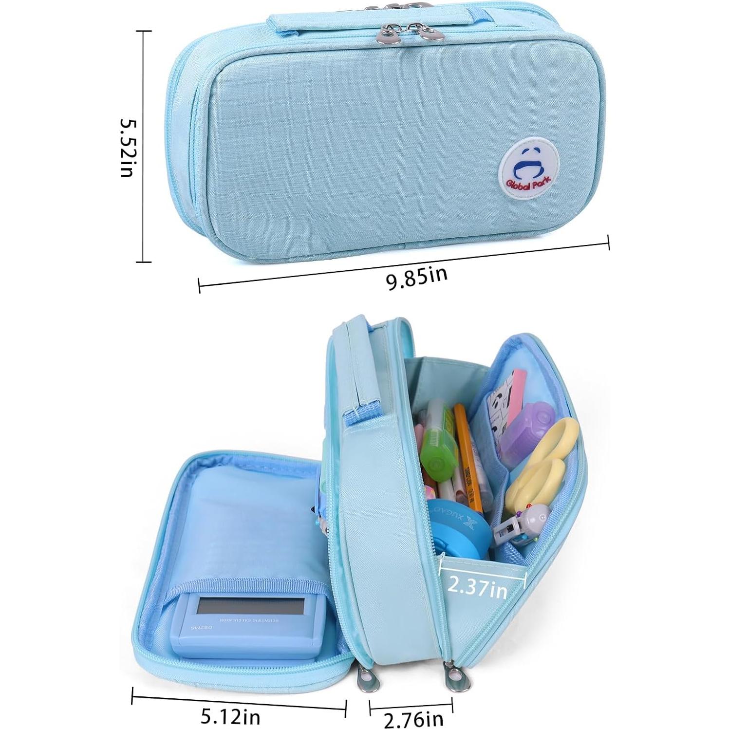 Estuche de Lápices Grande Aguamarina - Organizador de Oficina