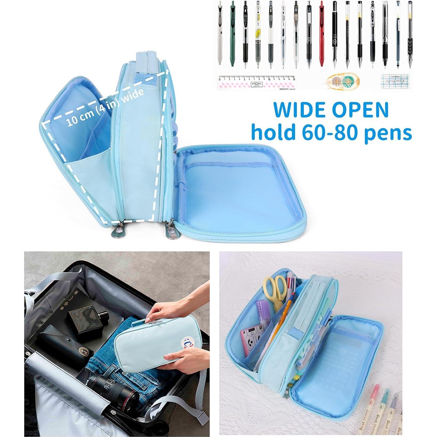 Estuche de Lápices Grande Aguamarina - Organizador de Oficina