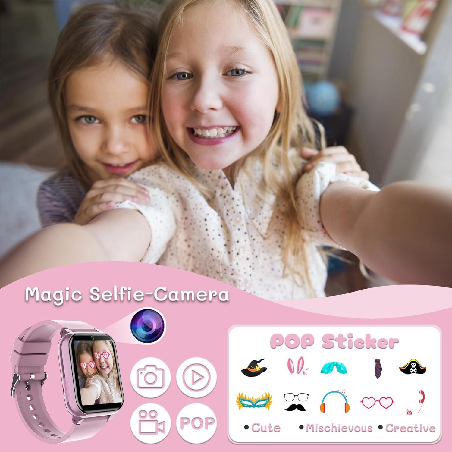 Reloj Inteligente Spodus para Niñas 3-12 Años con Juegos y Cámara