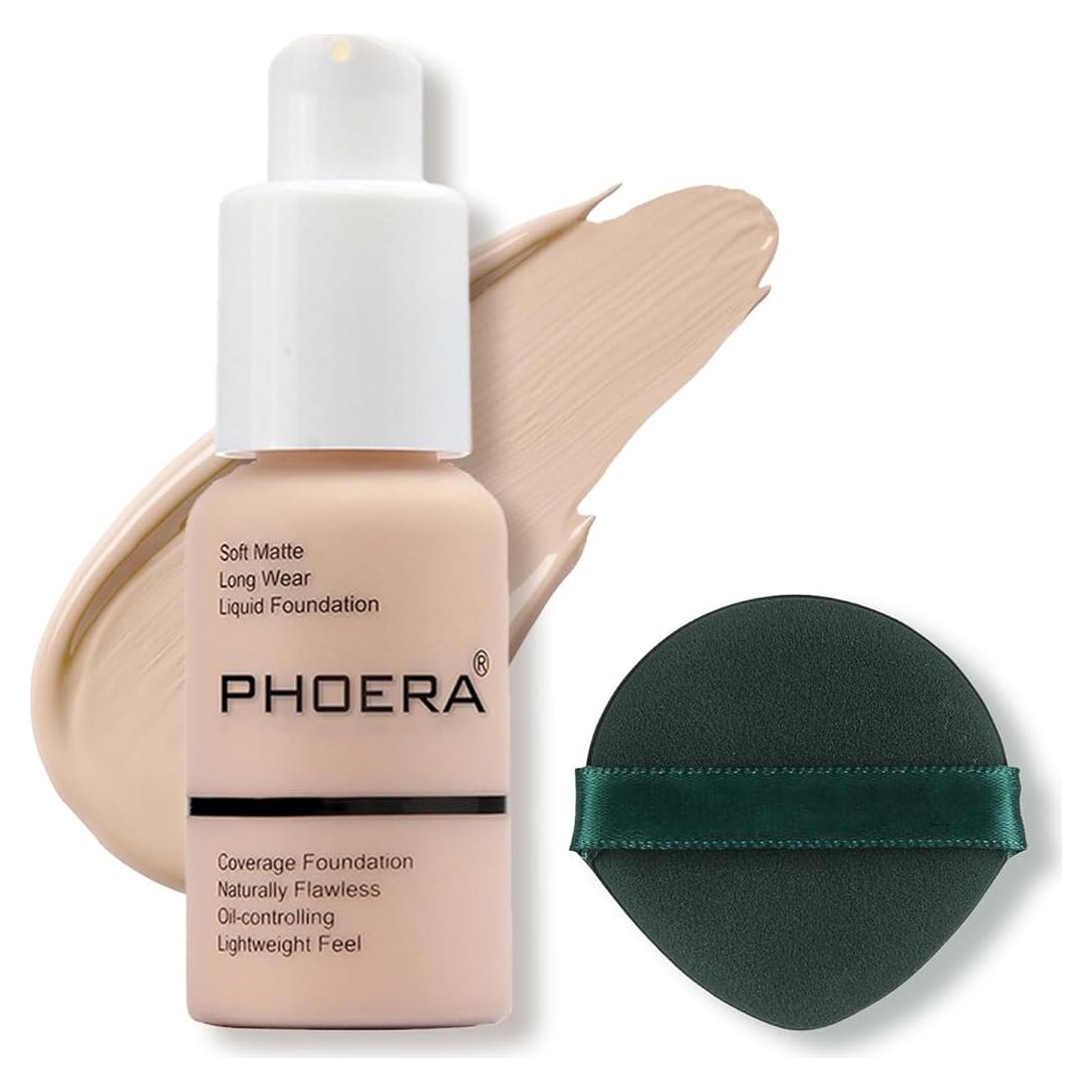 Base de Maquillaje Líquida Mate Phoera 30 ml #101 Porcelana