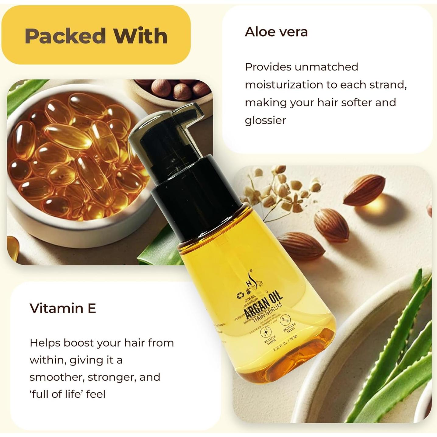 Suero Antifrizz HerStyler 70 ml - Aceite de Argán para Cabello