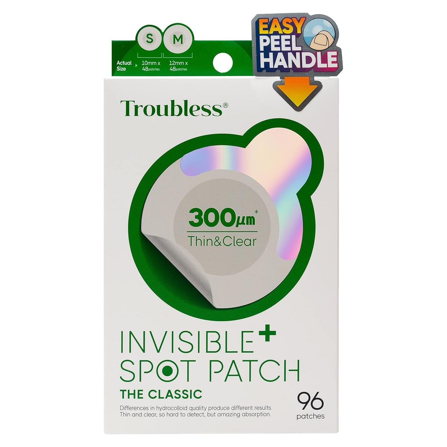 Parche Invisible para Granitos Troubless - 96 Unidades Hidrocoloides