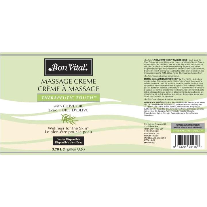 Crema de Masaje Bon Vital Therapeutic Touch 3.785 L Hidratante