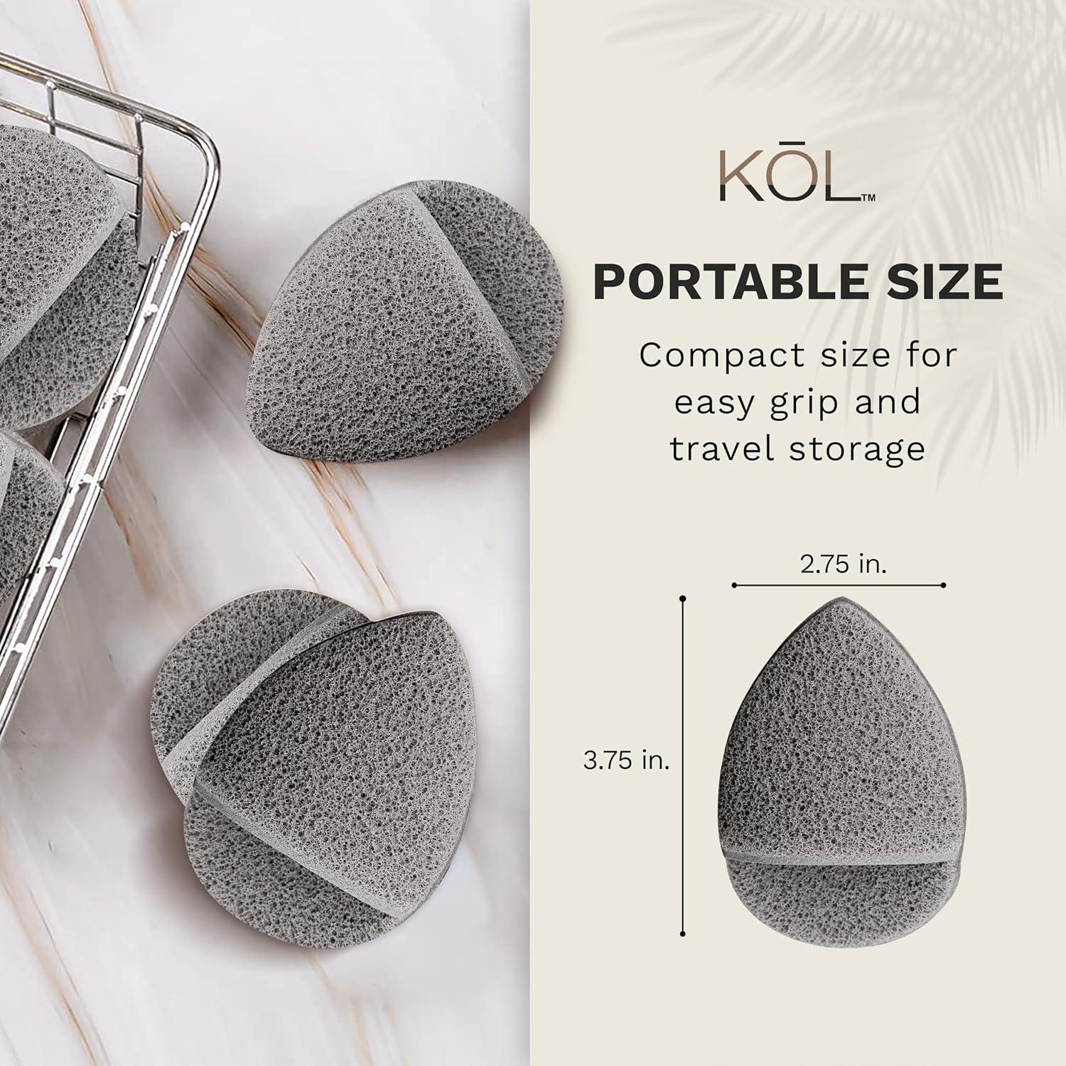 KOL Almohadillas Exfoliantes Faciales Premium 3 Piezas Carbón Vitamina E