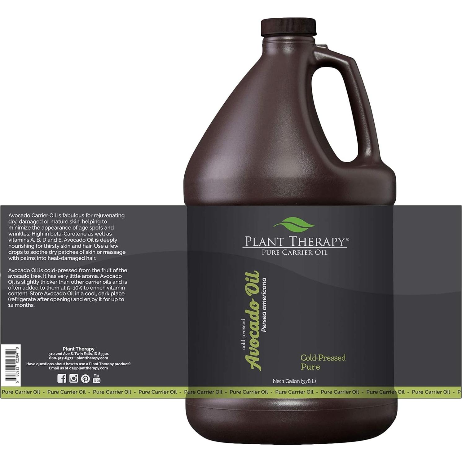 Aceite Portador de Aguacate Plant Therapy 3.78 L - Hidratante