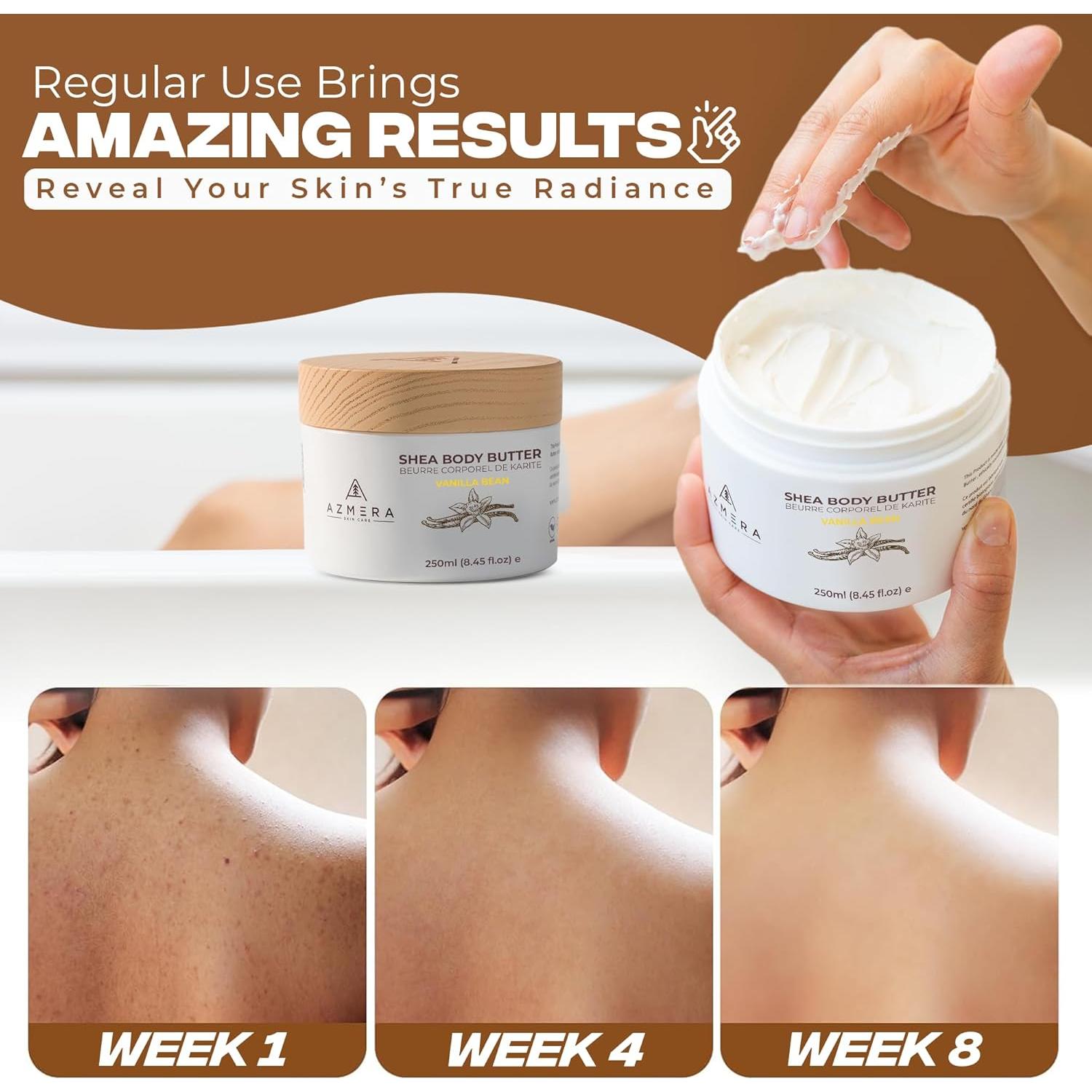 Manteca Corporal Batida Azmera 250g - Hidratante Vainilla Vegano