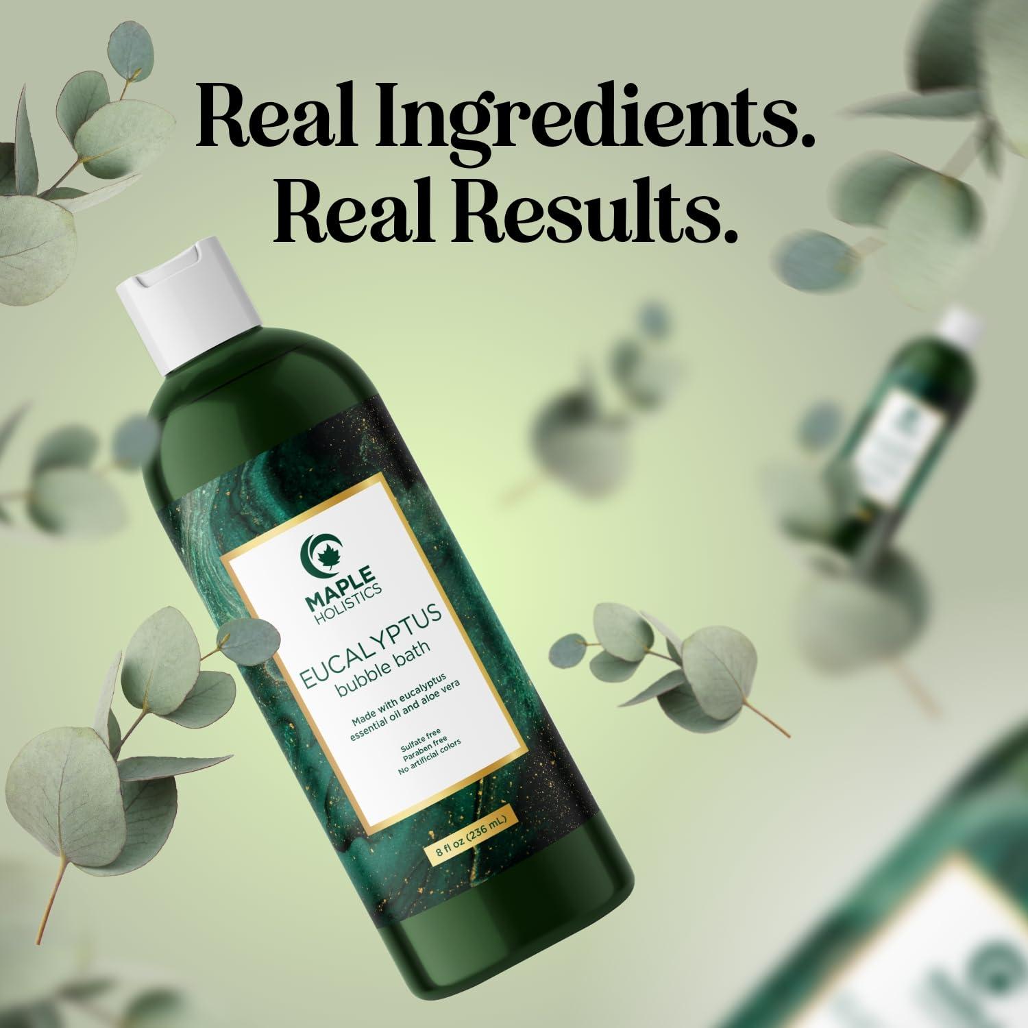 Baño Espumoso Eucalipto Maple Holistics 236.6 ml Sin Sulfatos