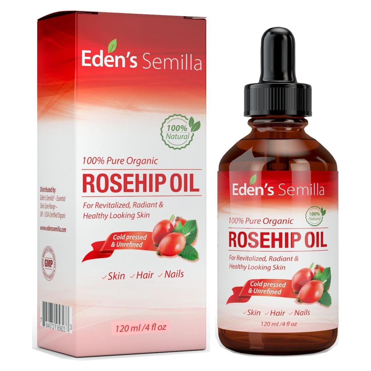 Aceite de Rosa Mosqueta 100% Orgánico Eden's Semilla 118 ml