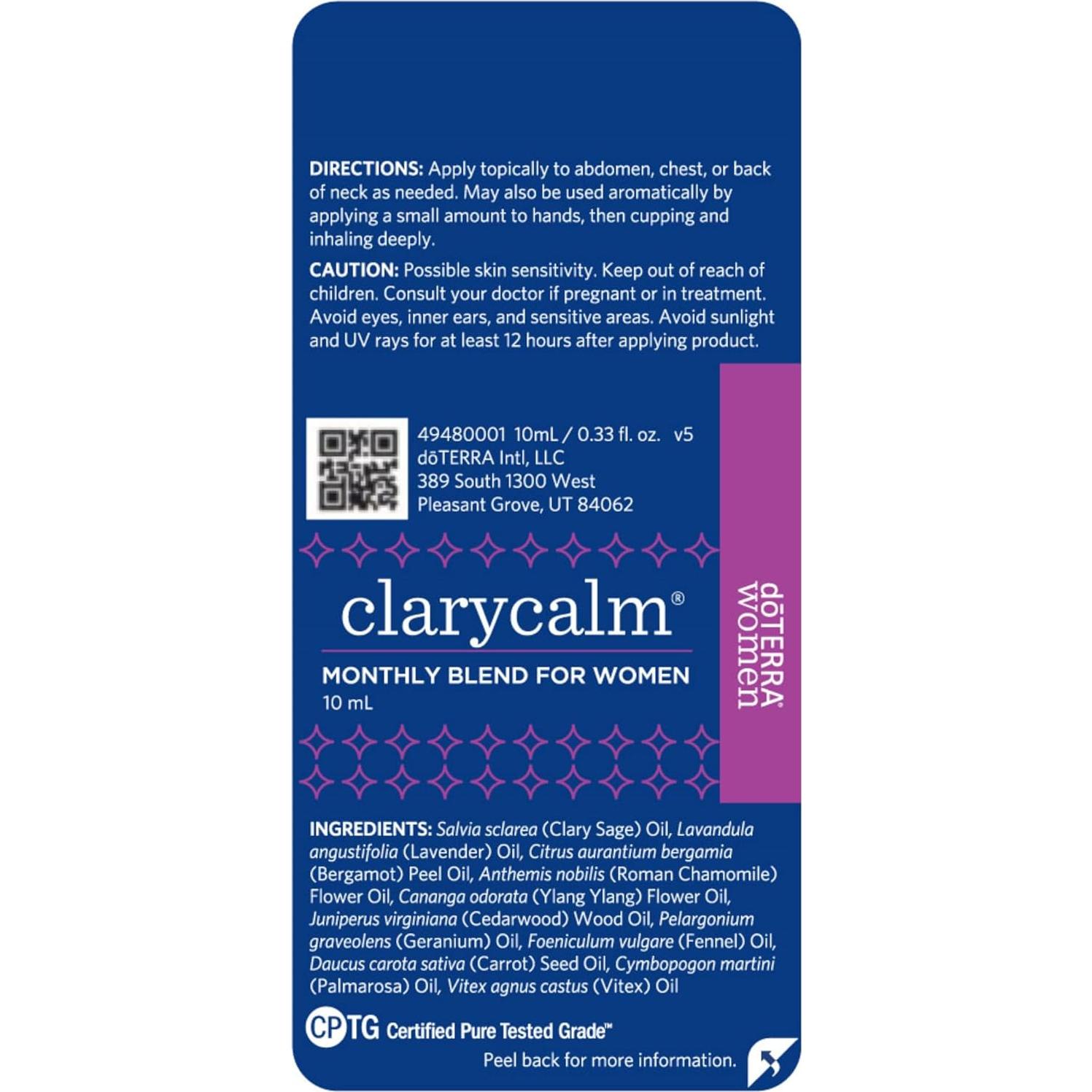 Aceite Esencial doTERRA Clary Calm 10 ml - Equilibrio Hormonal