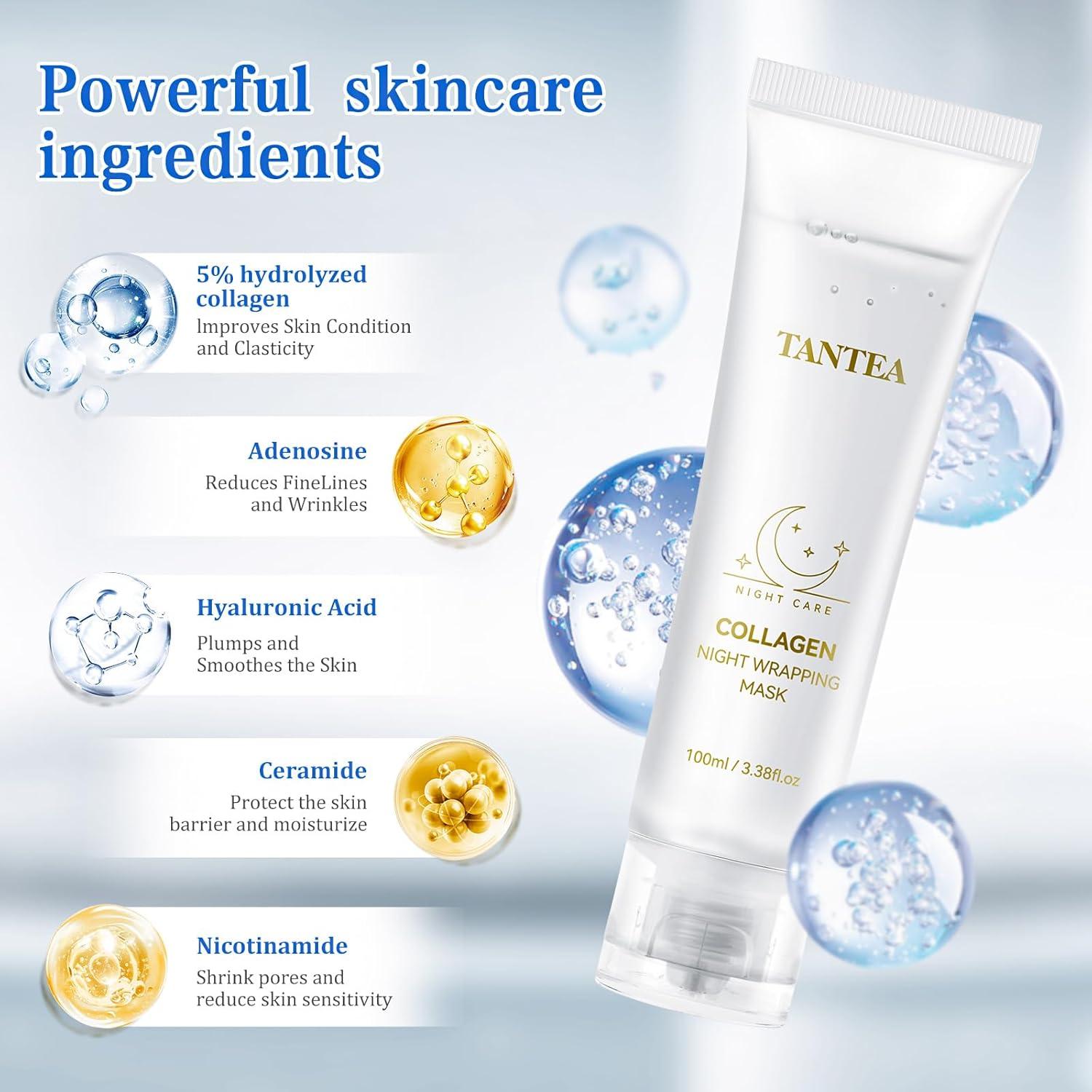 Mascarilla Nocturna de Colágeno Tantea 100ml Hidratante y Reafirmante